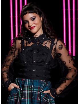 Monster High Frankie Stein Strappy Suspender Skirt, , hi-res