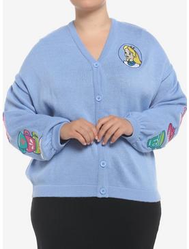 Disney Alice In Wonderland Embroidered Cardigan Plus Size, , hi-res