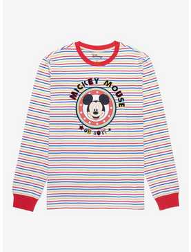 Disney Mickey Mouse Oh Boy Striped Long Sleeve T-Shirt - BoxLunch Exclusive , , hi-res