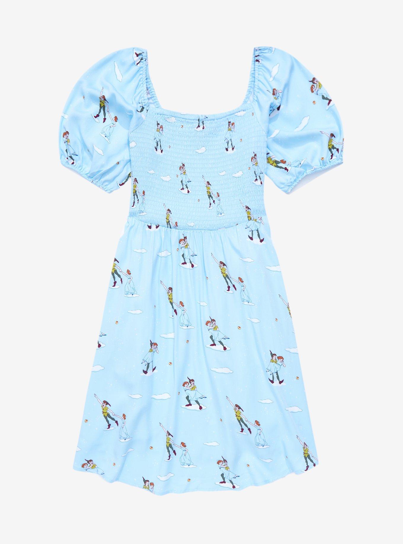 Disney Peter Pan Flying Allover Print Smock Dress, MULTI, hi-res