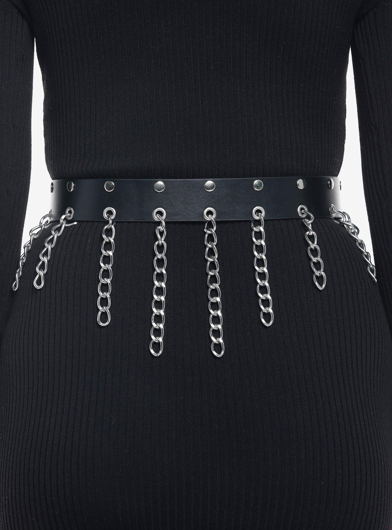 Black Hanging Chain Belt