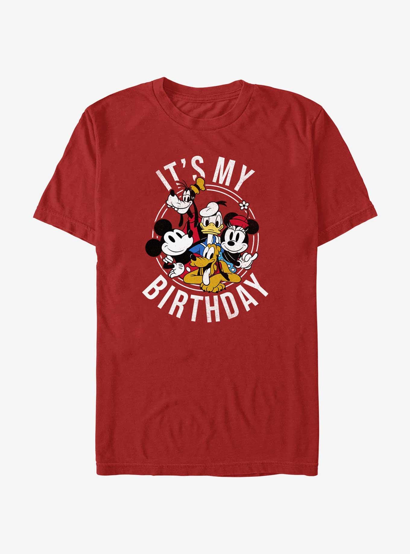 Disney Mickey Mouse Mickey And Friends Birthday T-Shirt, RED, hi-res