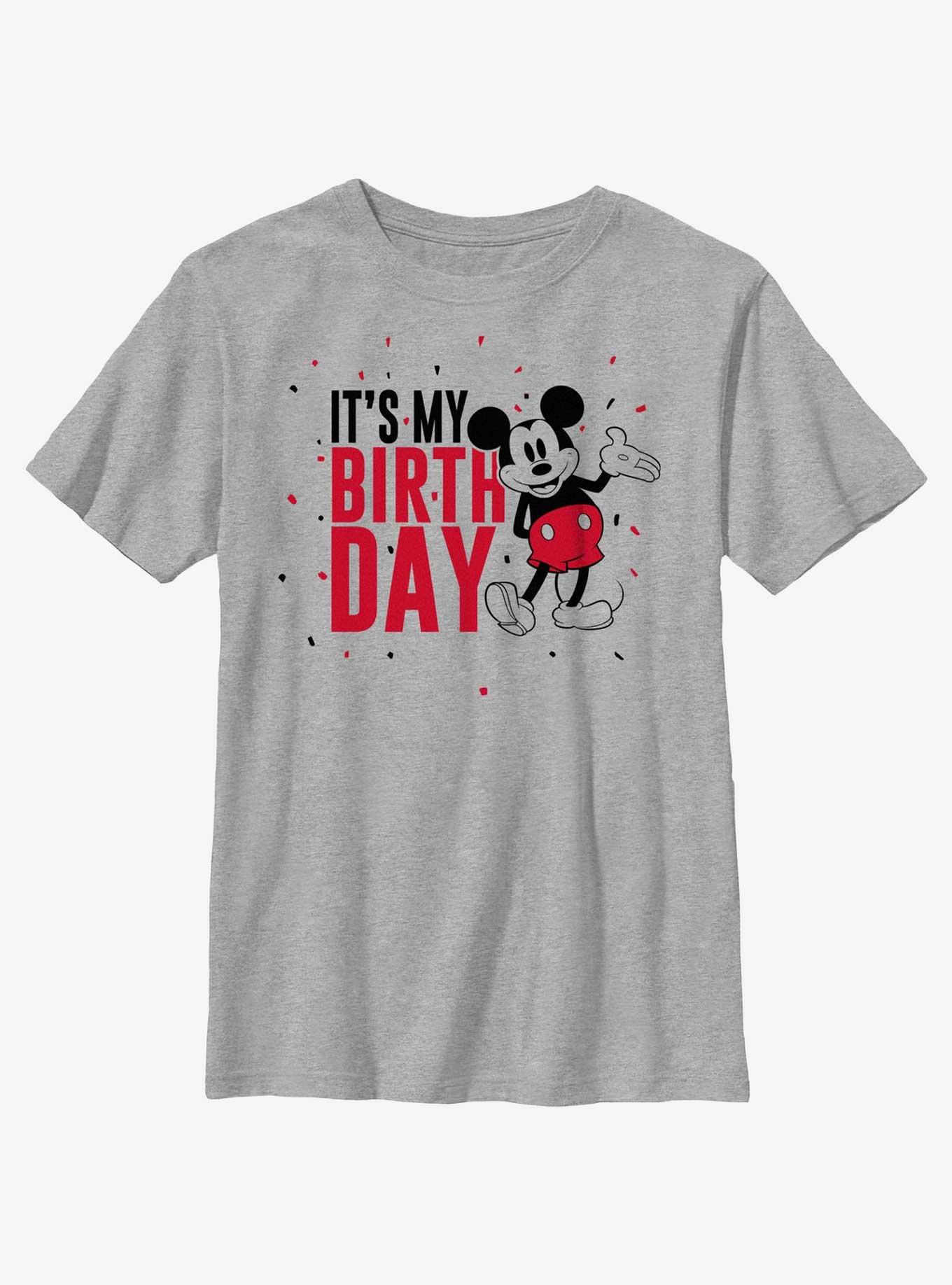 Disney Mickey Mouse Mickey Birthday T-Shirt, ATH HTR, hi-res