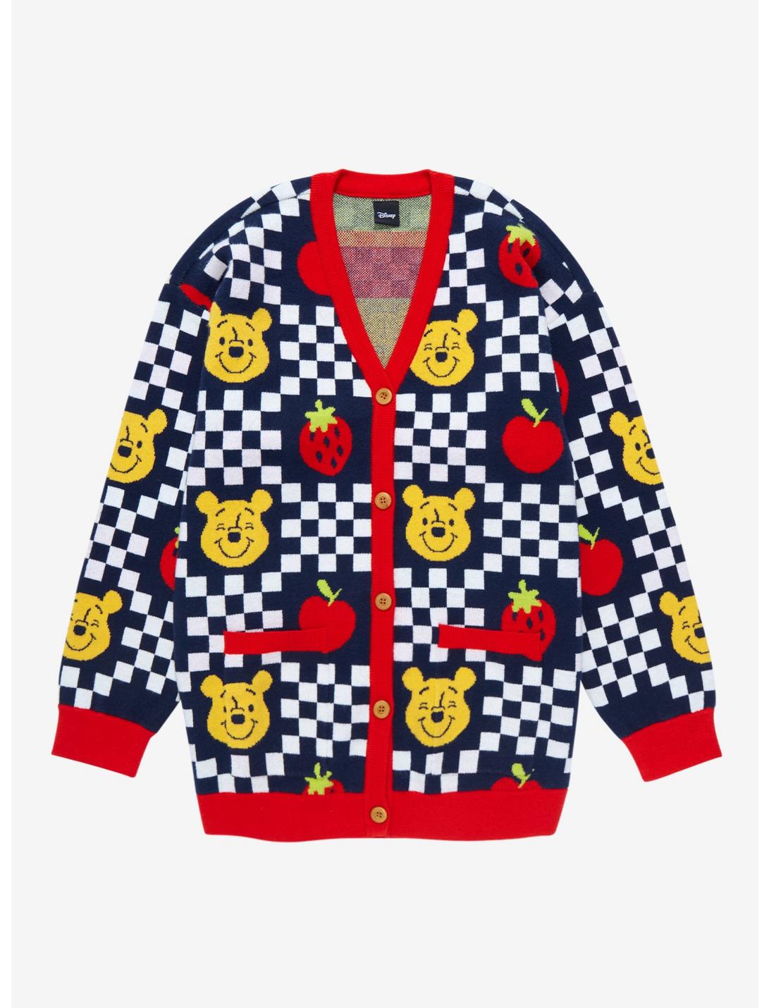 Disney Winnie the Pooh Fruits Checkered Women's Cardigan - BoxLunch Exclusive, MULTI, hi-res