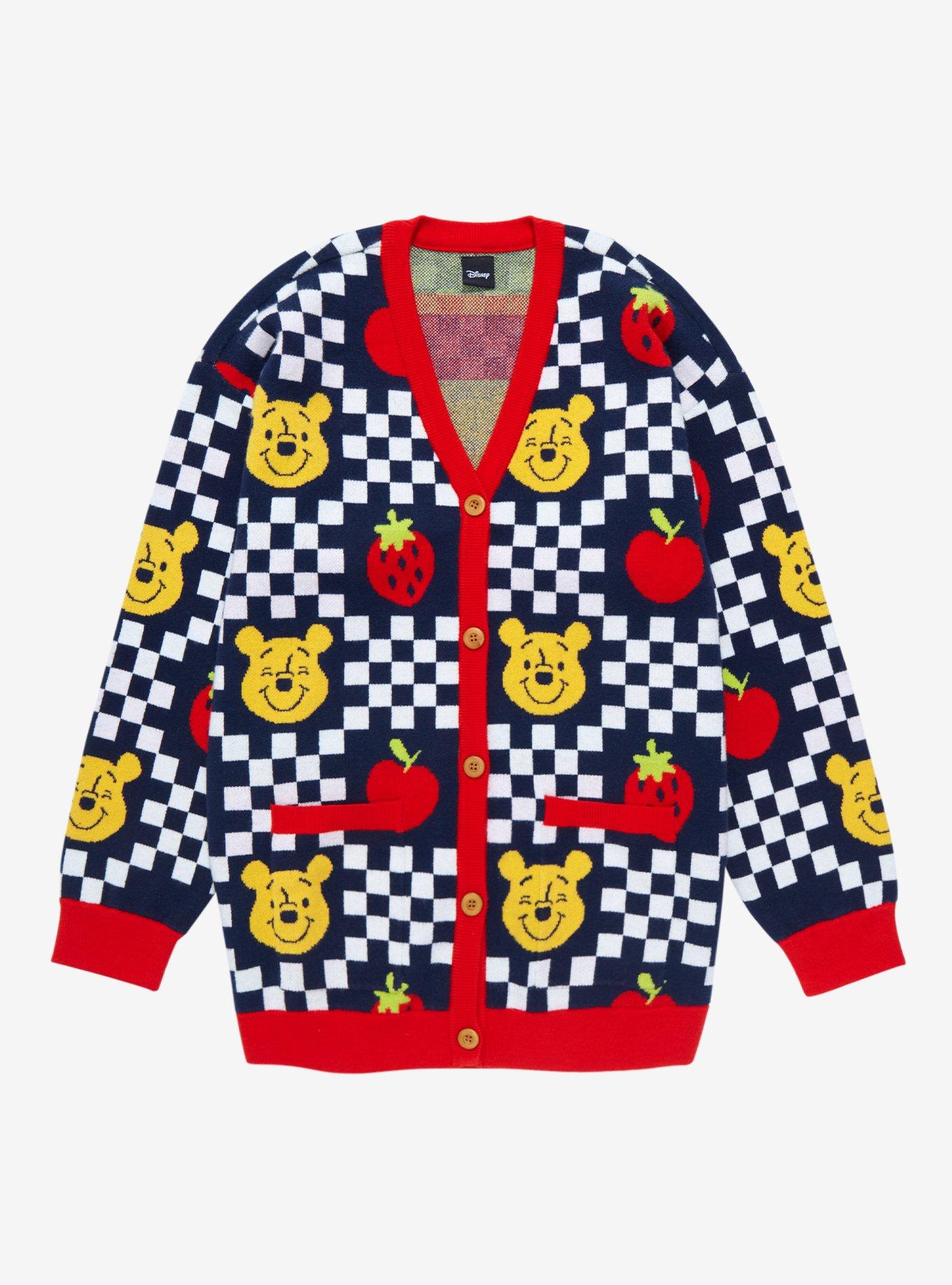 Disney Winnie the Pooh Fruits Checkered Women's Cardigan - BoxLunch Exclusive, , hi-res