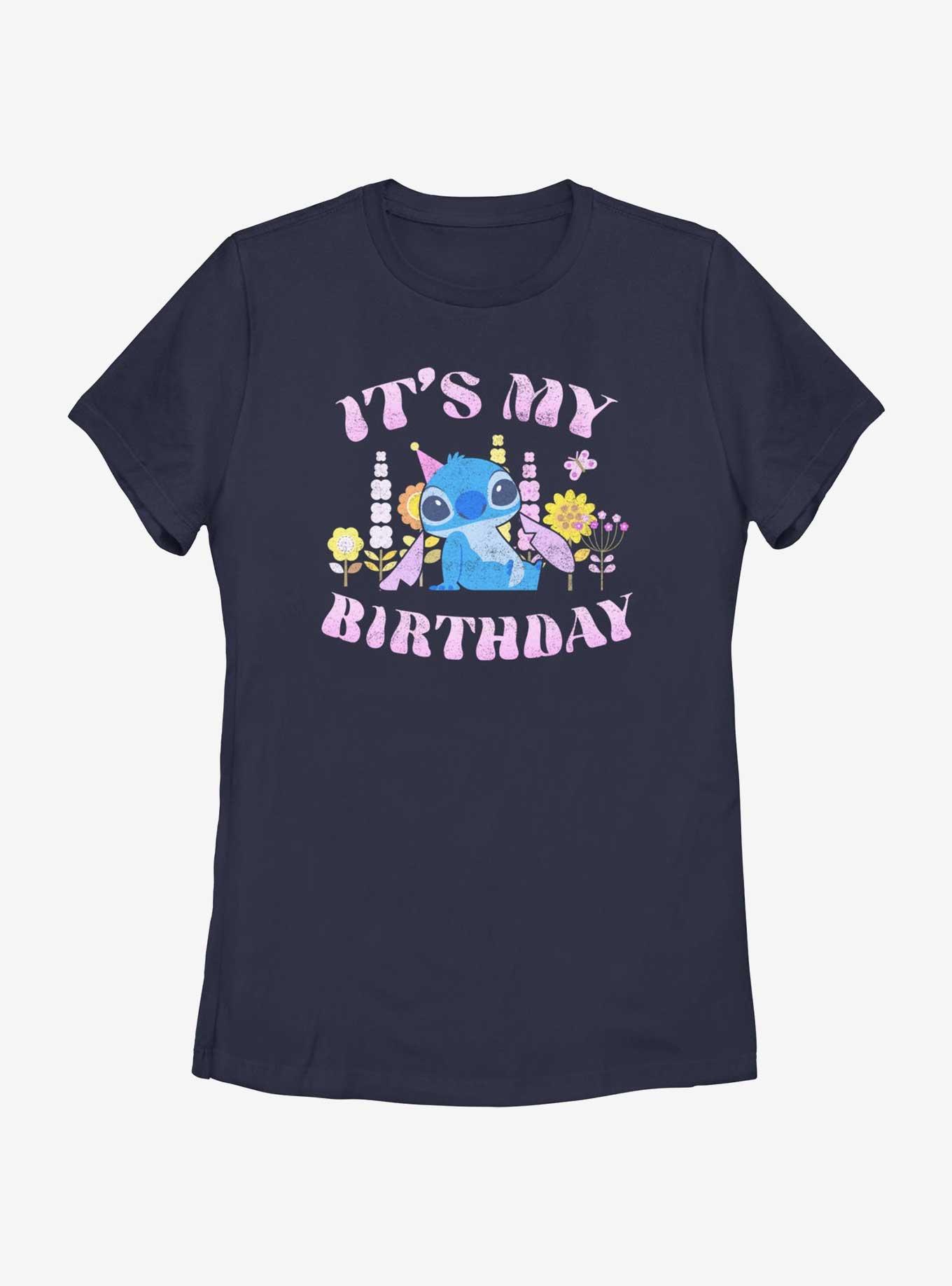 Disney Lilo & Stitch Girly Birthday T-Shirt, NAVY, hi-res