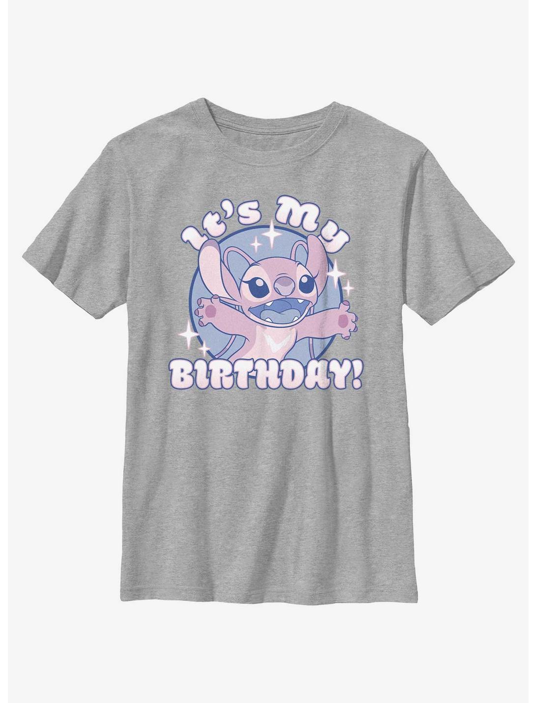 Disney Lilo & Stitch Angel Birthday T-Shirt, ATH HTR, hi-res