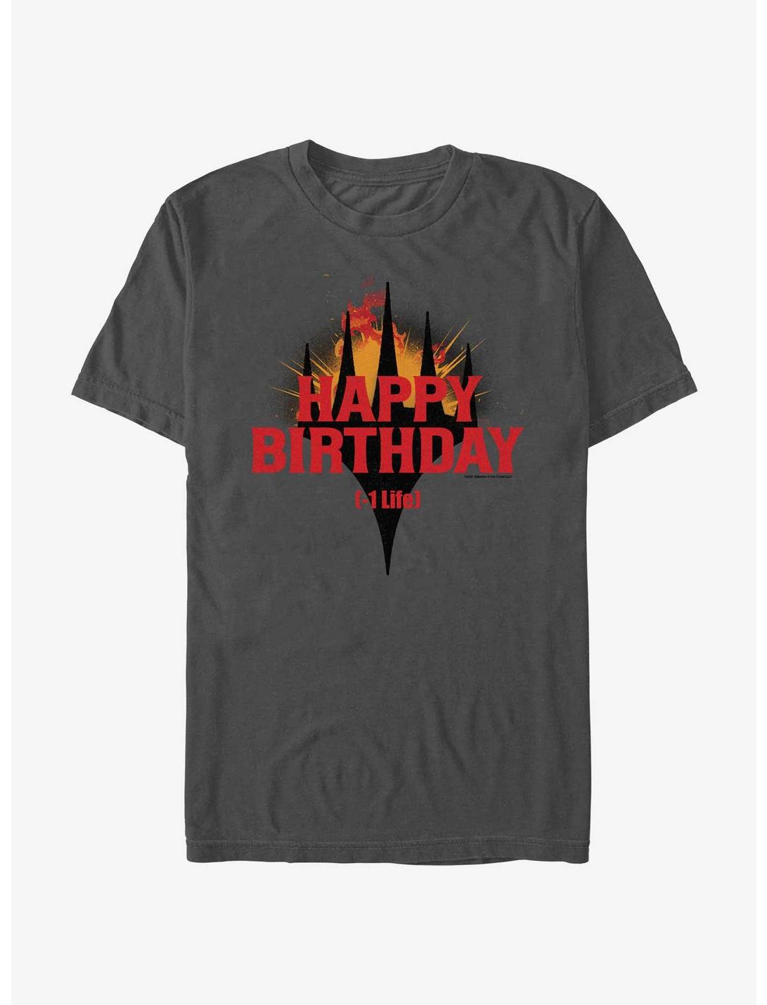 Magic: The Gathering Minus 1 Life Birthday T-Shirt, CHARCOAL, hi-res