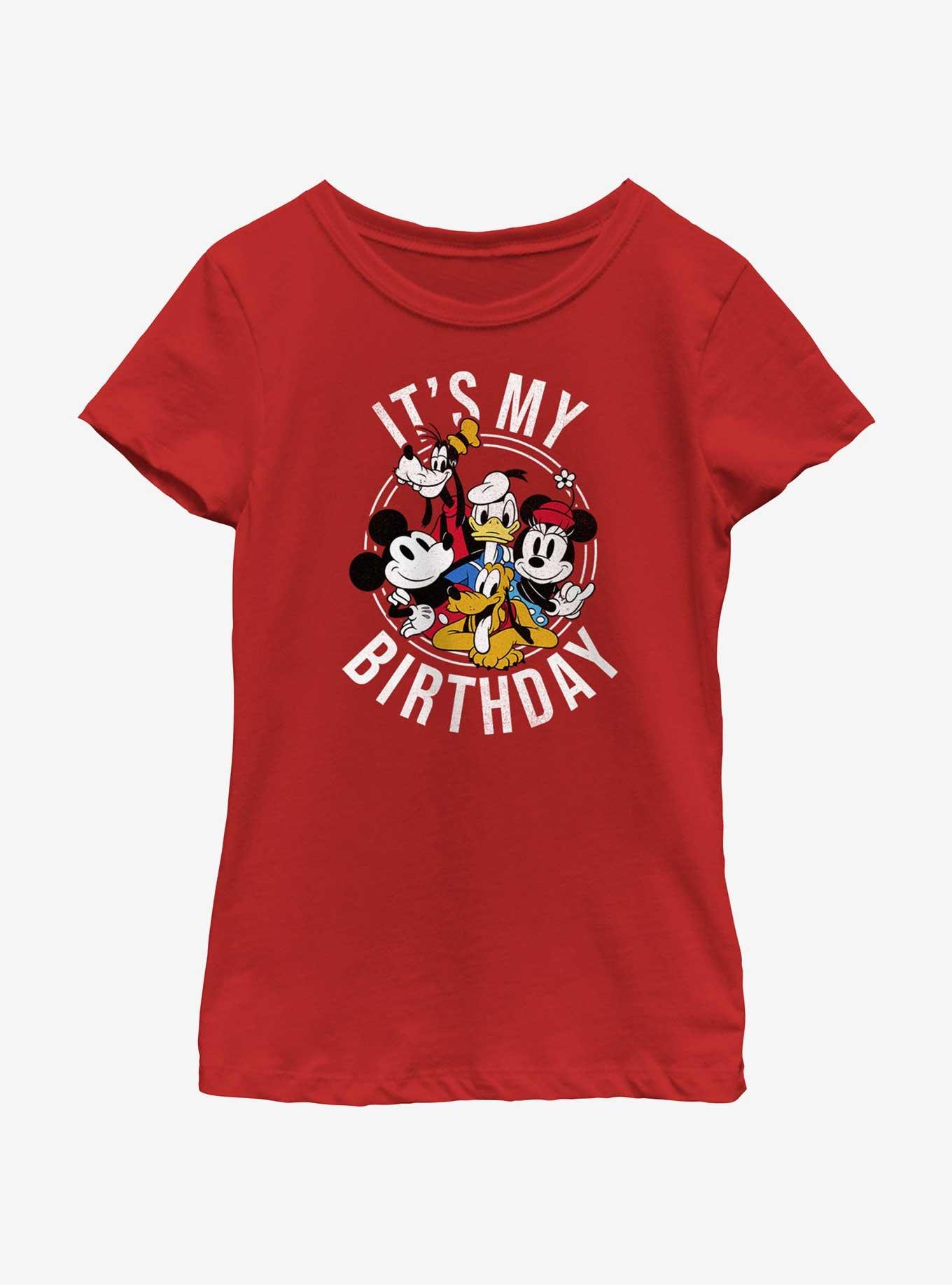 Disney Mickey Mouse Mickey And Friends Birthday T-Shirt, RED, hi-res