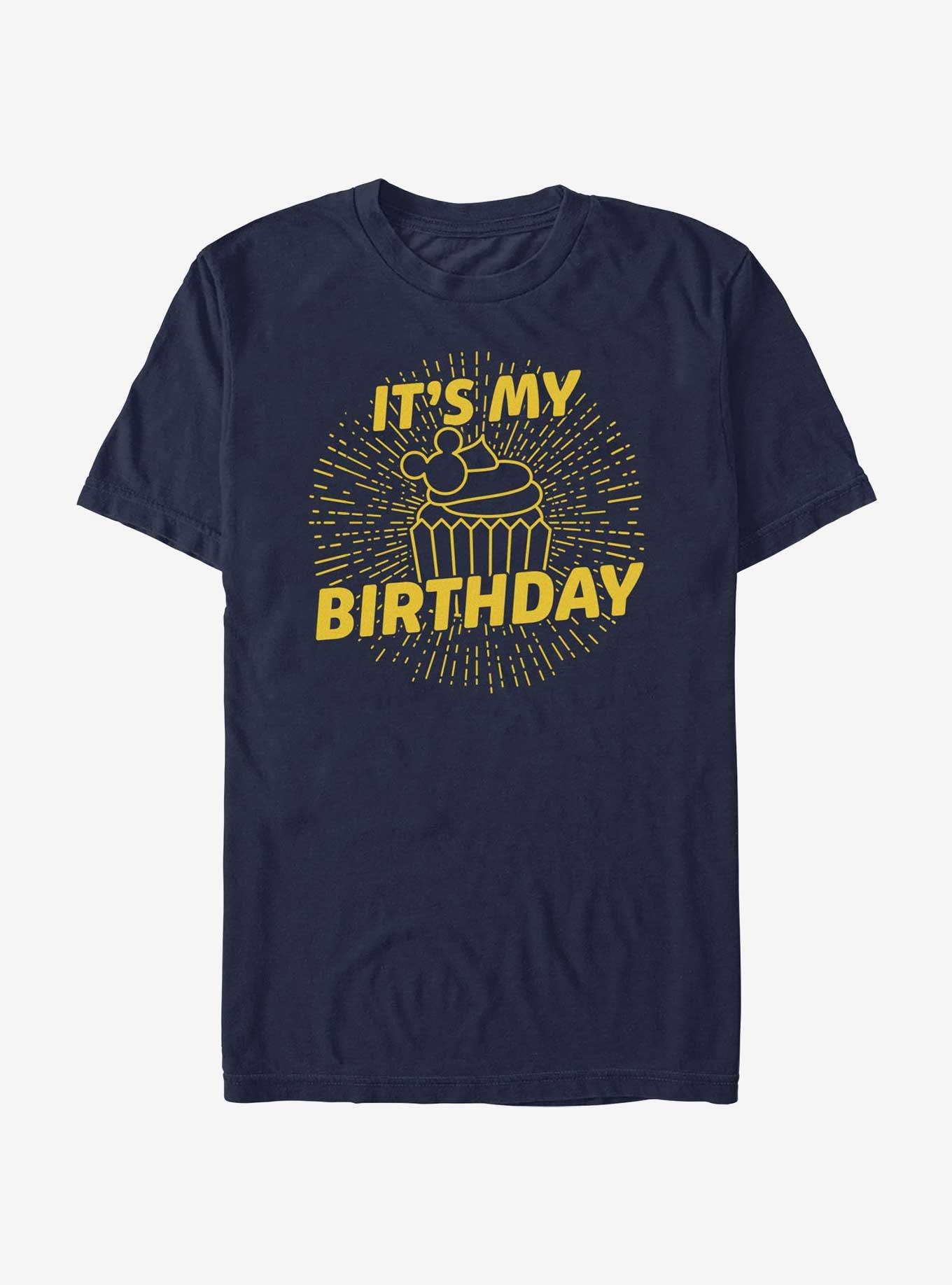 Disney Mickey Mouse Birthday Cupcake T-Shirt, NAVY, hi-res