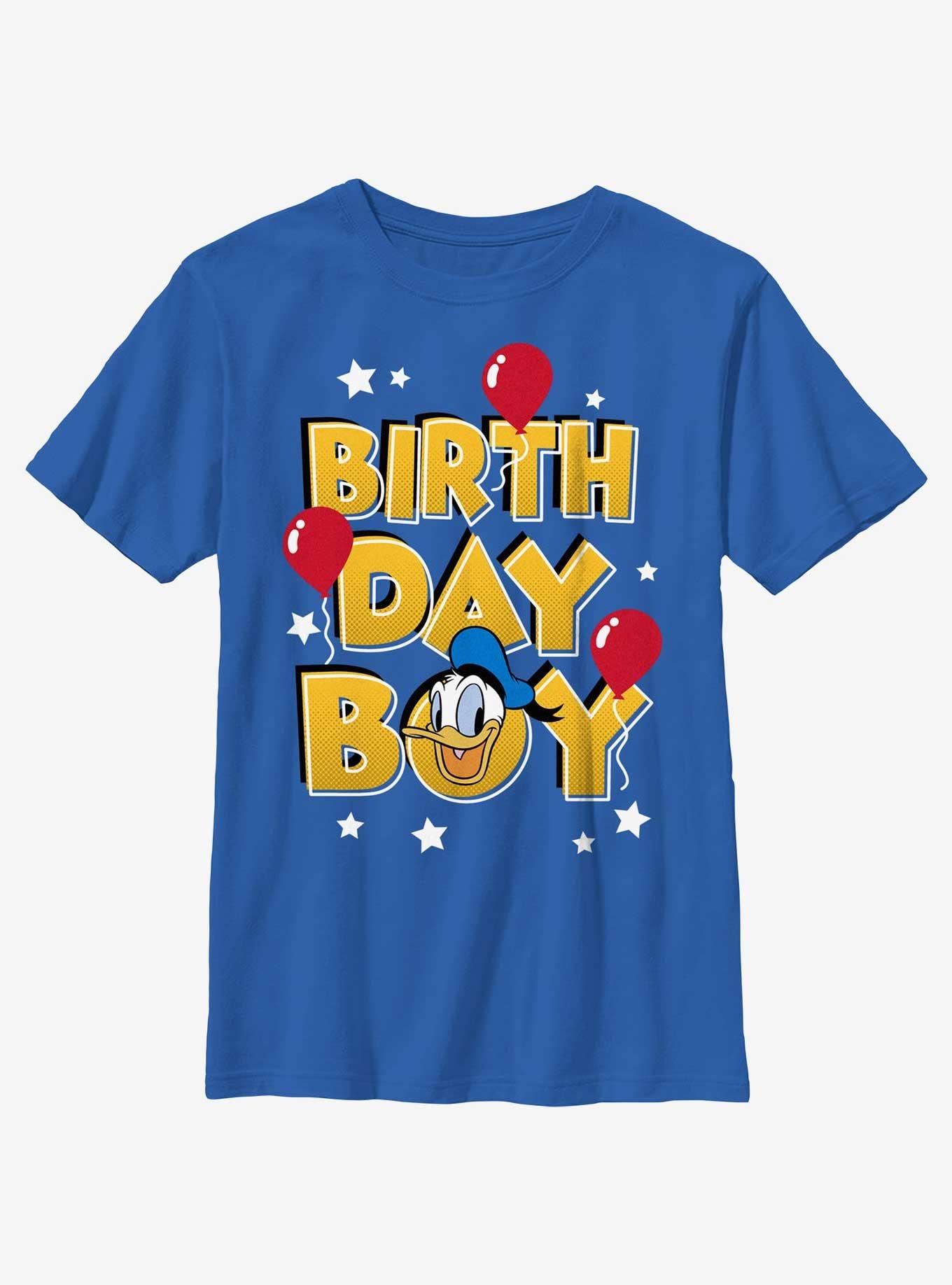 Disney Mickey Mouse Birthday Boy Donald T-Shirt, ROYAL, hi-res