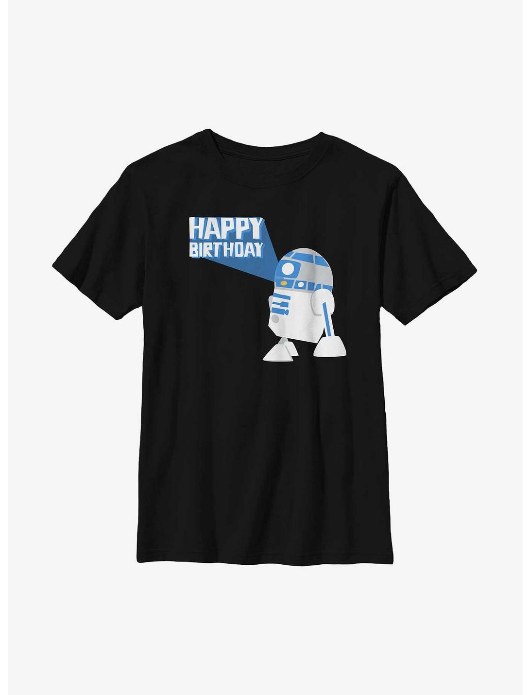 Star Wars R2D2 Happy B Day T-Shirt, BLACK, hi-res