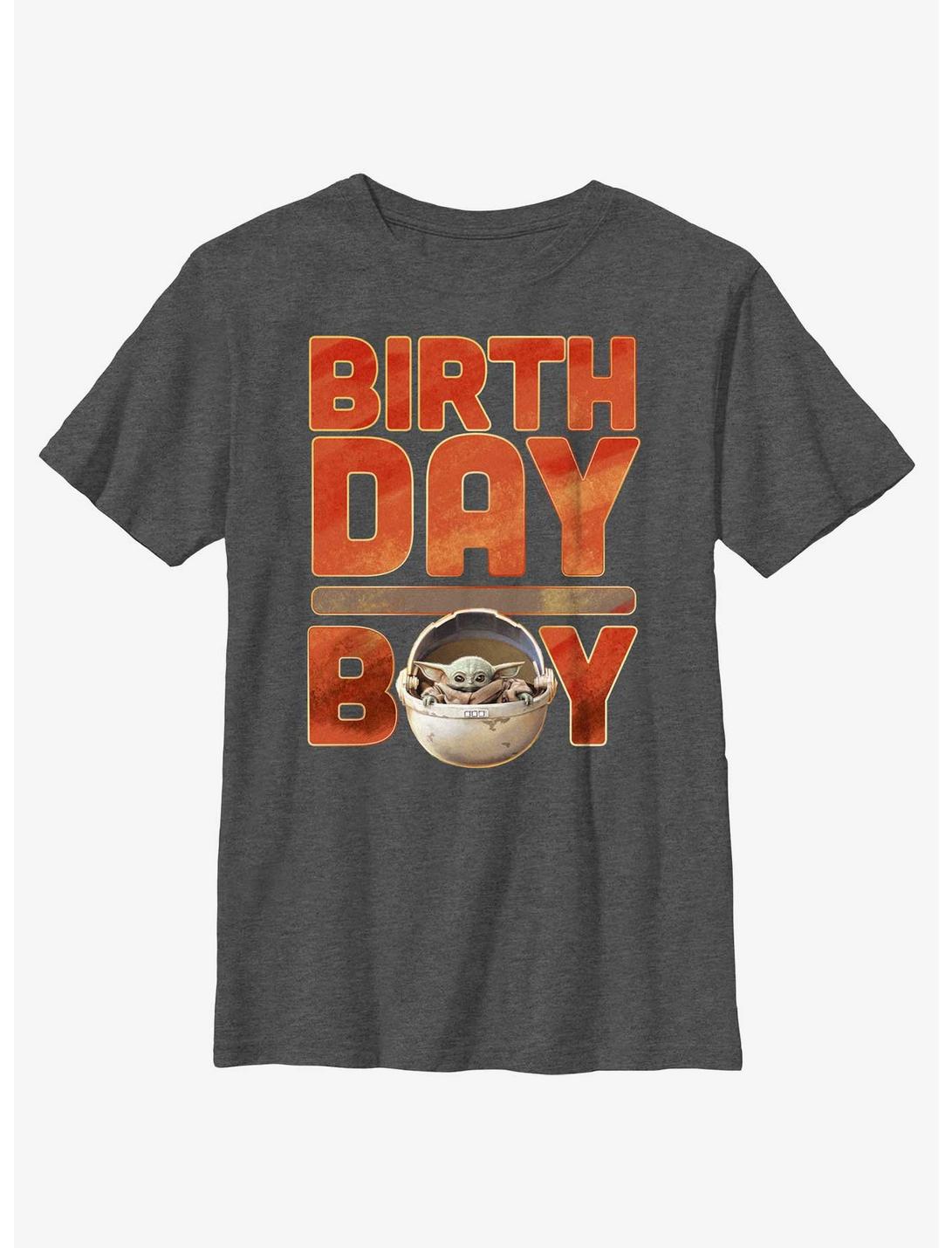 Star Wars The Mandalorian Bday Boy Grogu T-Shirt, CHAR HTR, hi-res