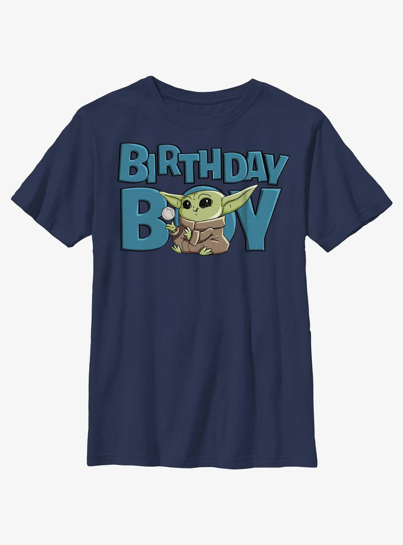 Star Wars The Mandalorian Grogu Bday Boy Ball T-Shirt, NAVY, hi-res