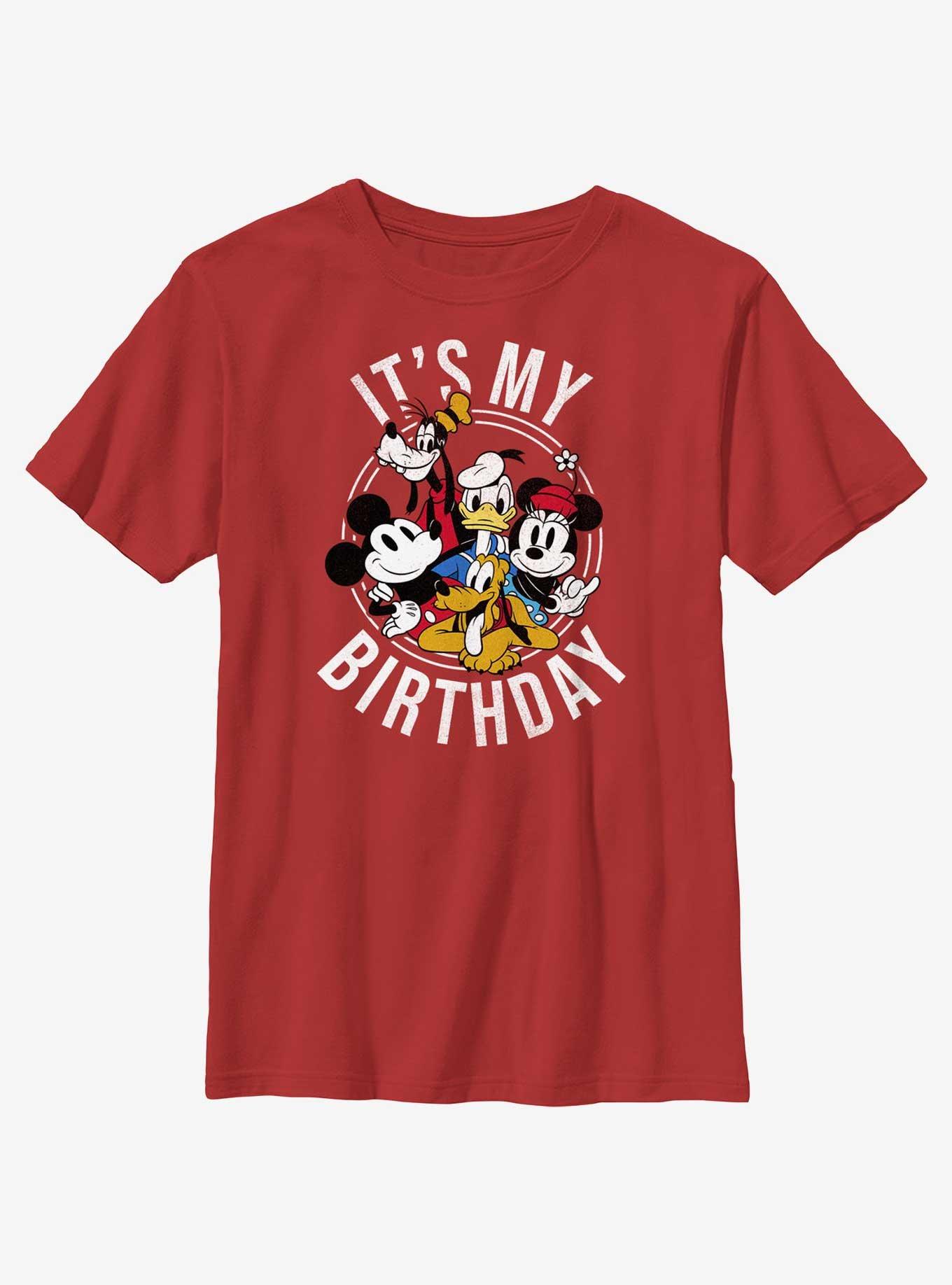 Disney Mickey Mouse Mickey And Friends Birthday T-Shirt, RED, hi-res