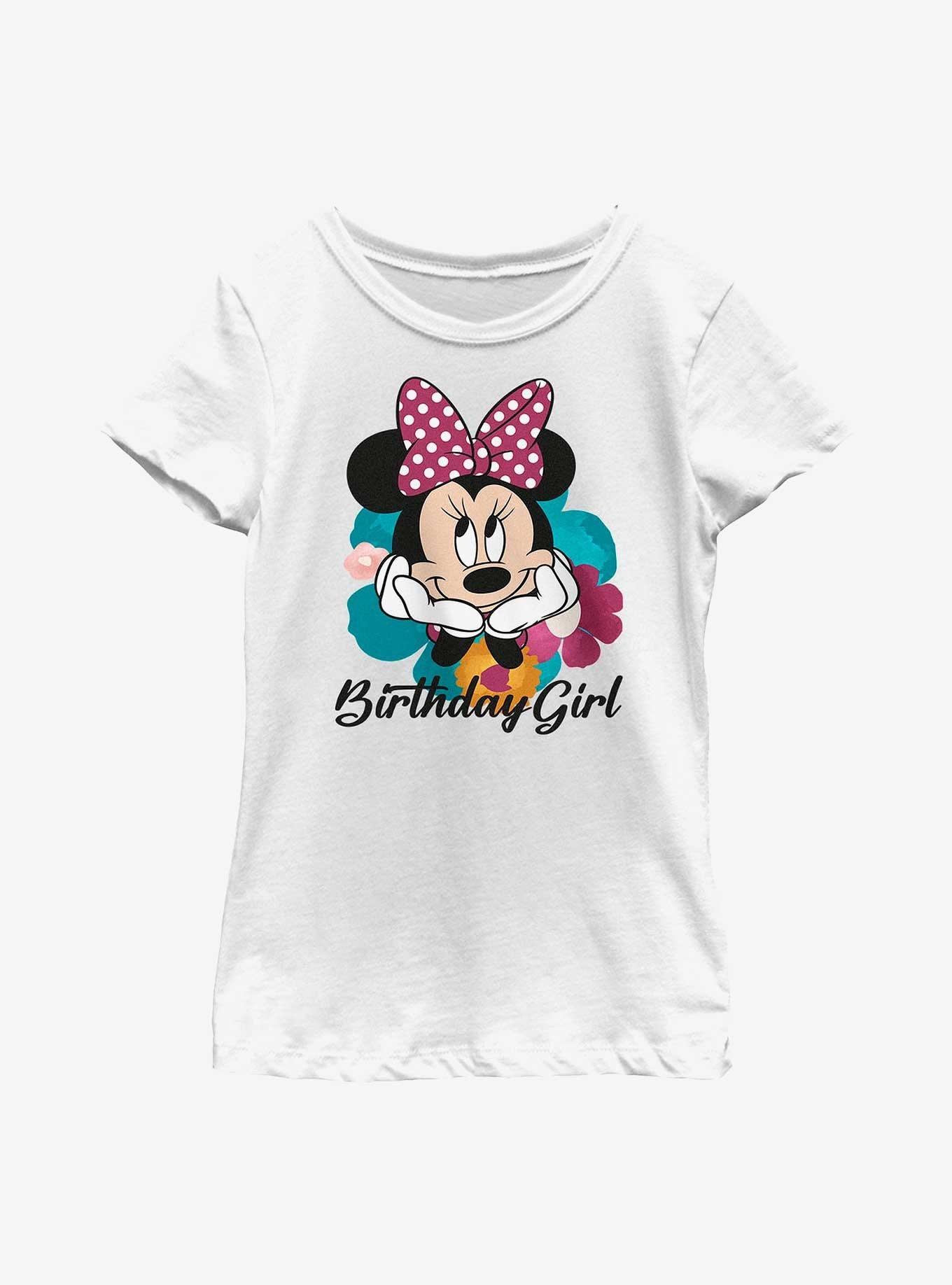 Disney Mickey Mouse Minnie Bday Girl T-Shirt, WHITE, hi-res