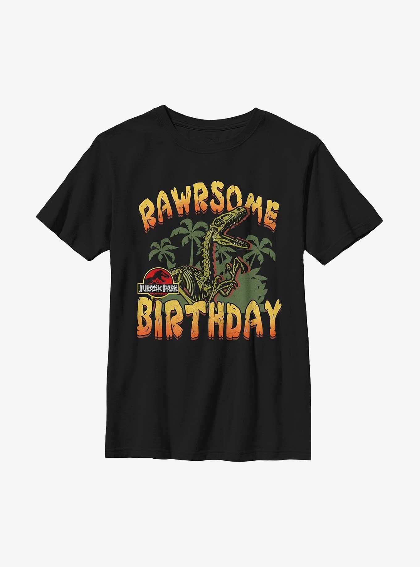 Jurassic Park Rawrsome Birthday T-Shirt, BLACK, hi-res