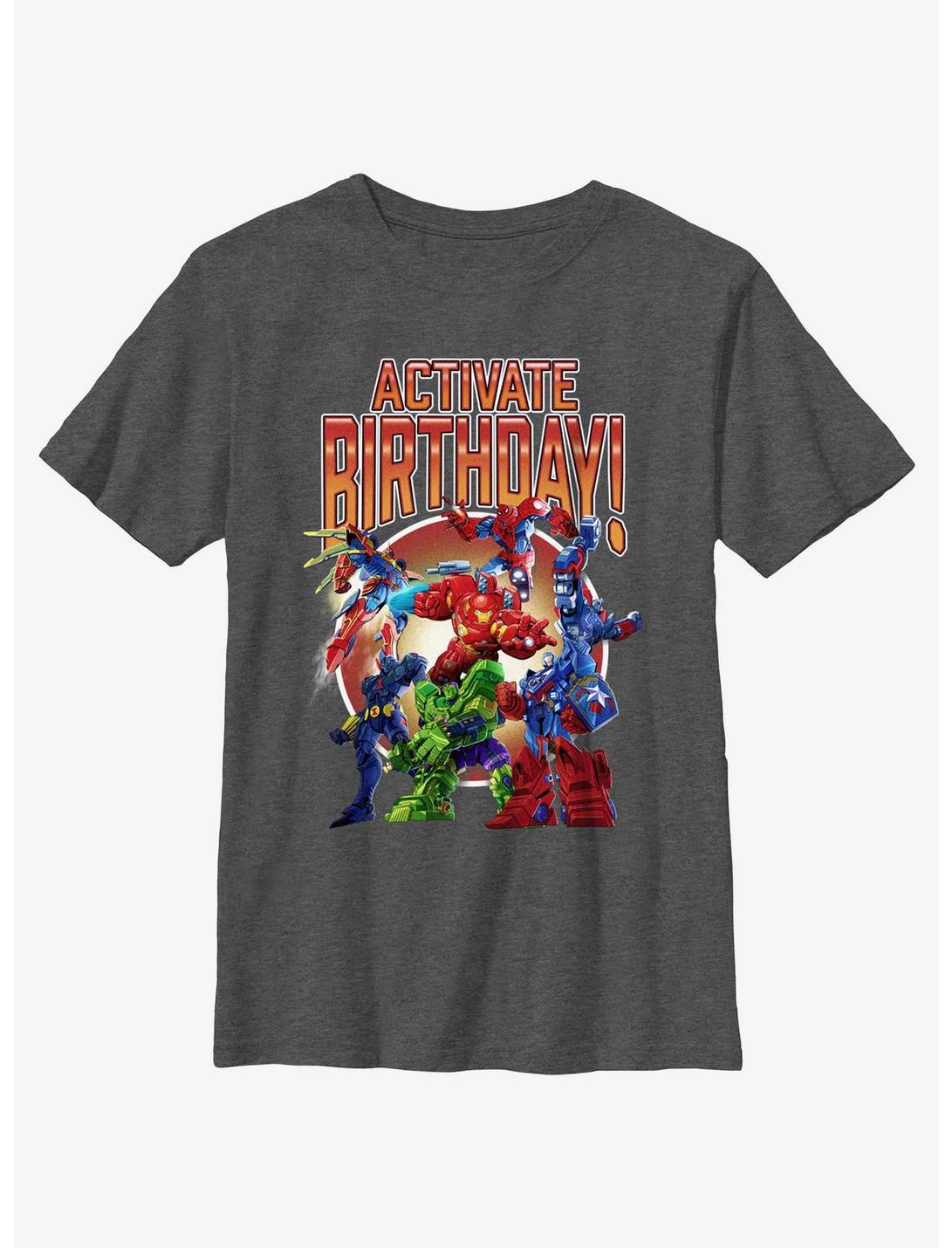 Marvel Activate Birthday T-Shirt, CHAR HTR, hi-res