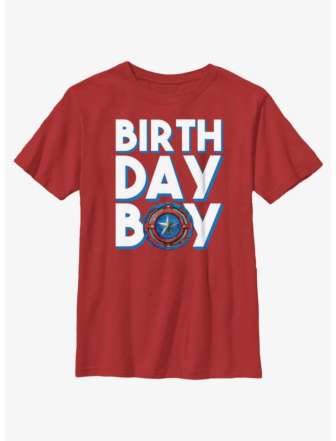 Marvel Captain American Birthday Boy T-Shirt, RED, hi-res