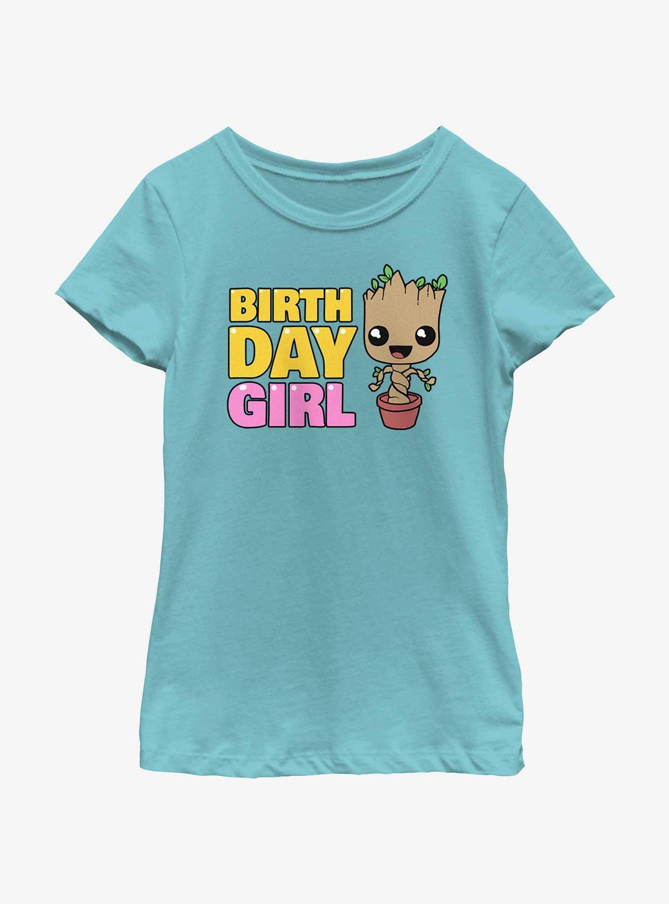Marvel Guardians Of The Galaxy Guardians Birthday Girl Groot T-Shirt, TAHI BLUE, hi-res