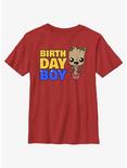 Marvel Guardians Of The Galaxy Guardians Birthday Boy Groot T-Shirt, RED, hi-res