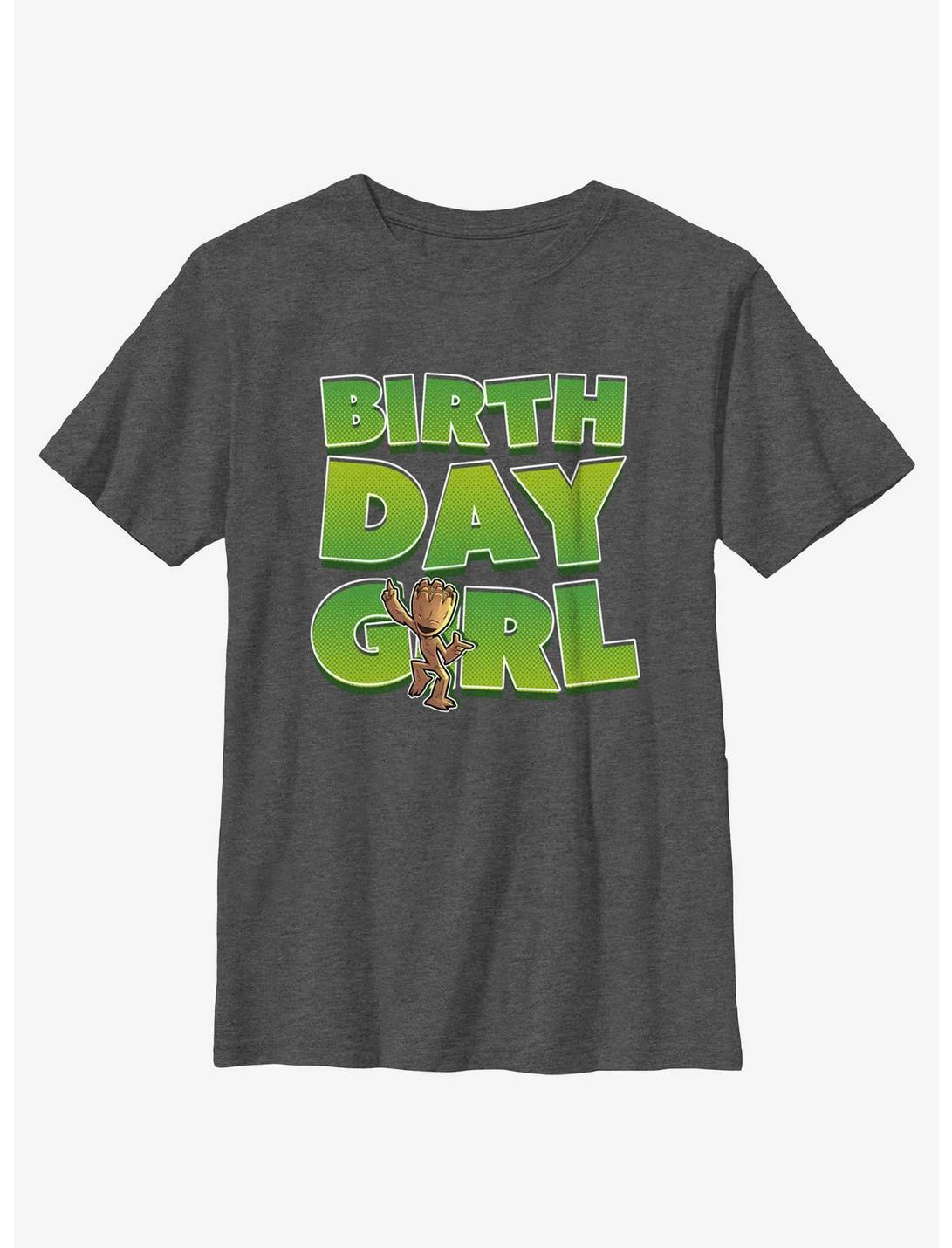Marvel Guardians Of The Galaxy Guardians Groot Bday Girl T-Shirt, CHAR HTR, hi-res