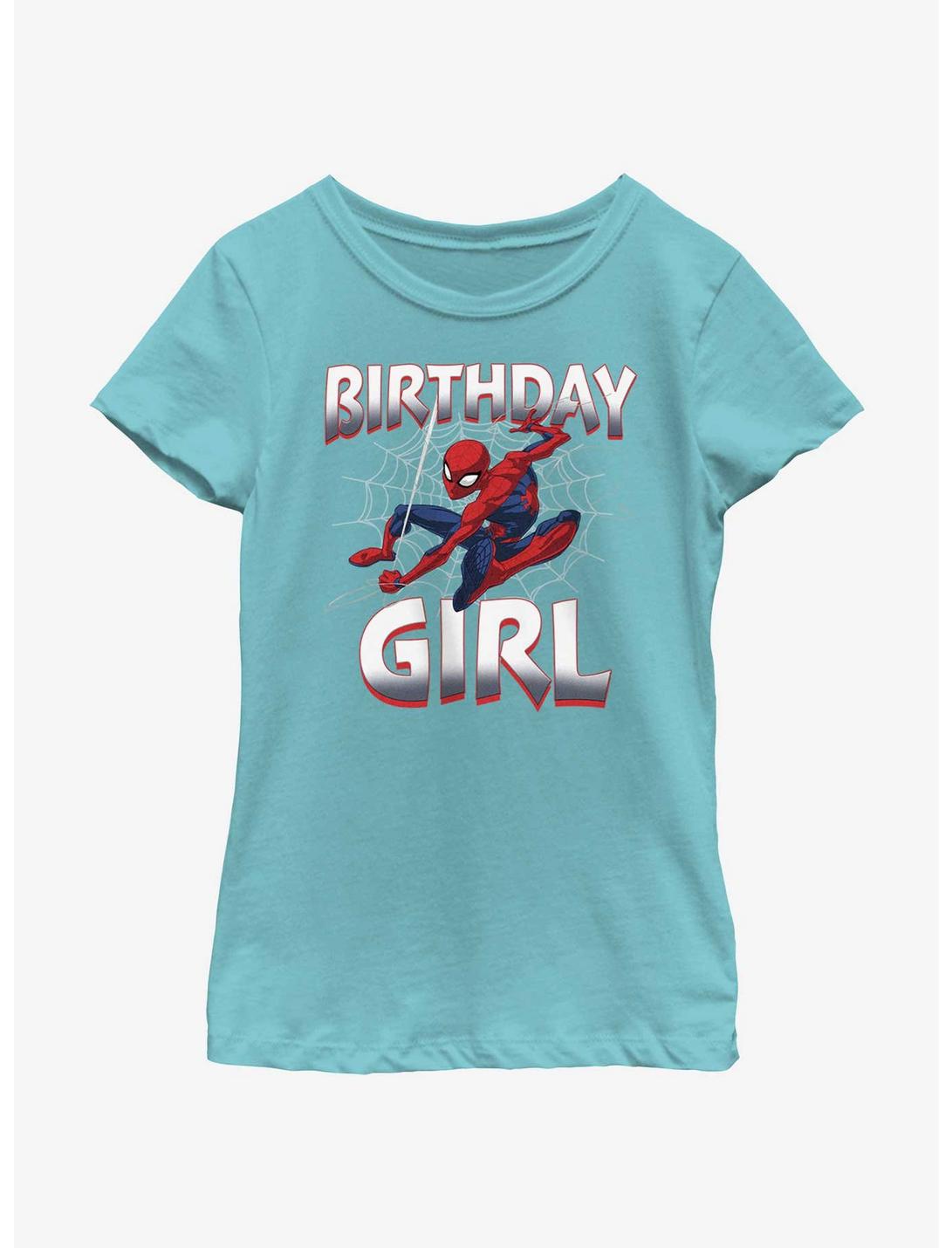 Marvel Spider-Man Web Birthday Girl T-Shirt, TAHI BLUE, hi-res