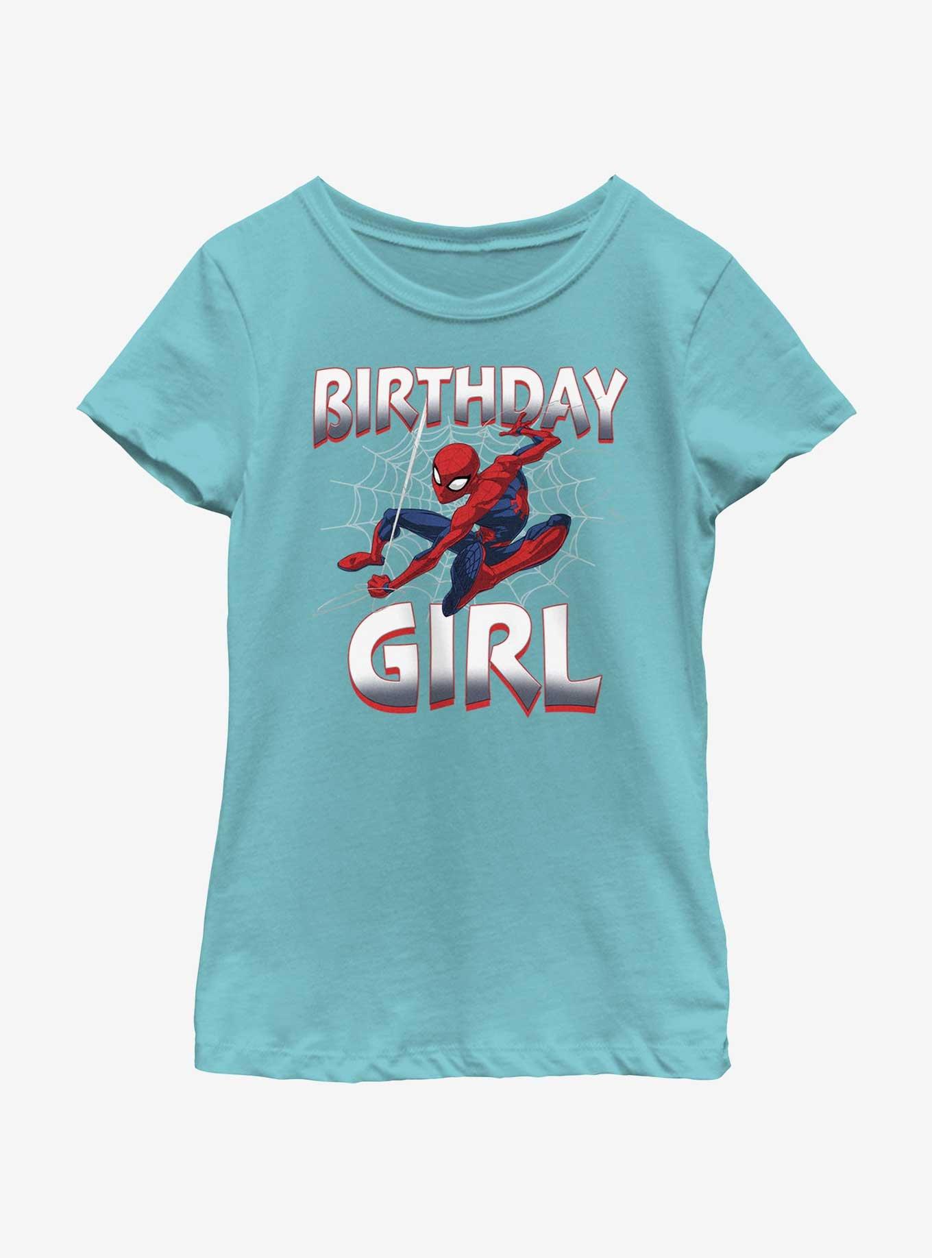 Marvel Spider-Man Web Birthday Girl T-Shirt, TAHI BLUE, hi-res