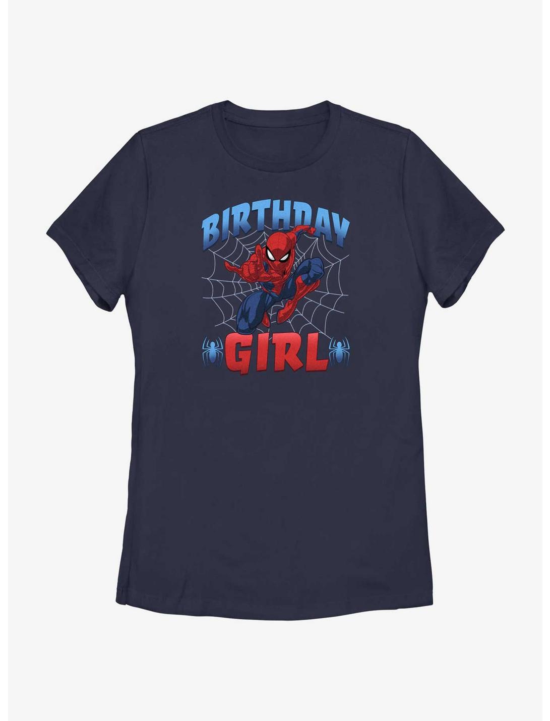 Marvel Spider-Man Spidey Bday Girl T-Shirt, NAVY, hi-res