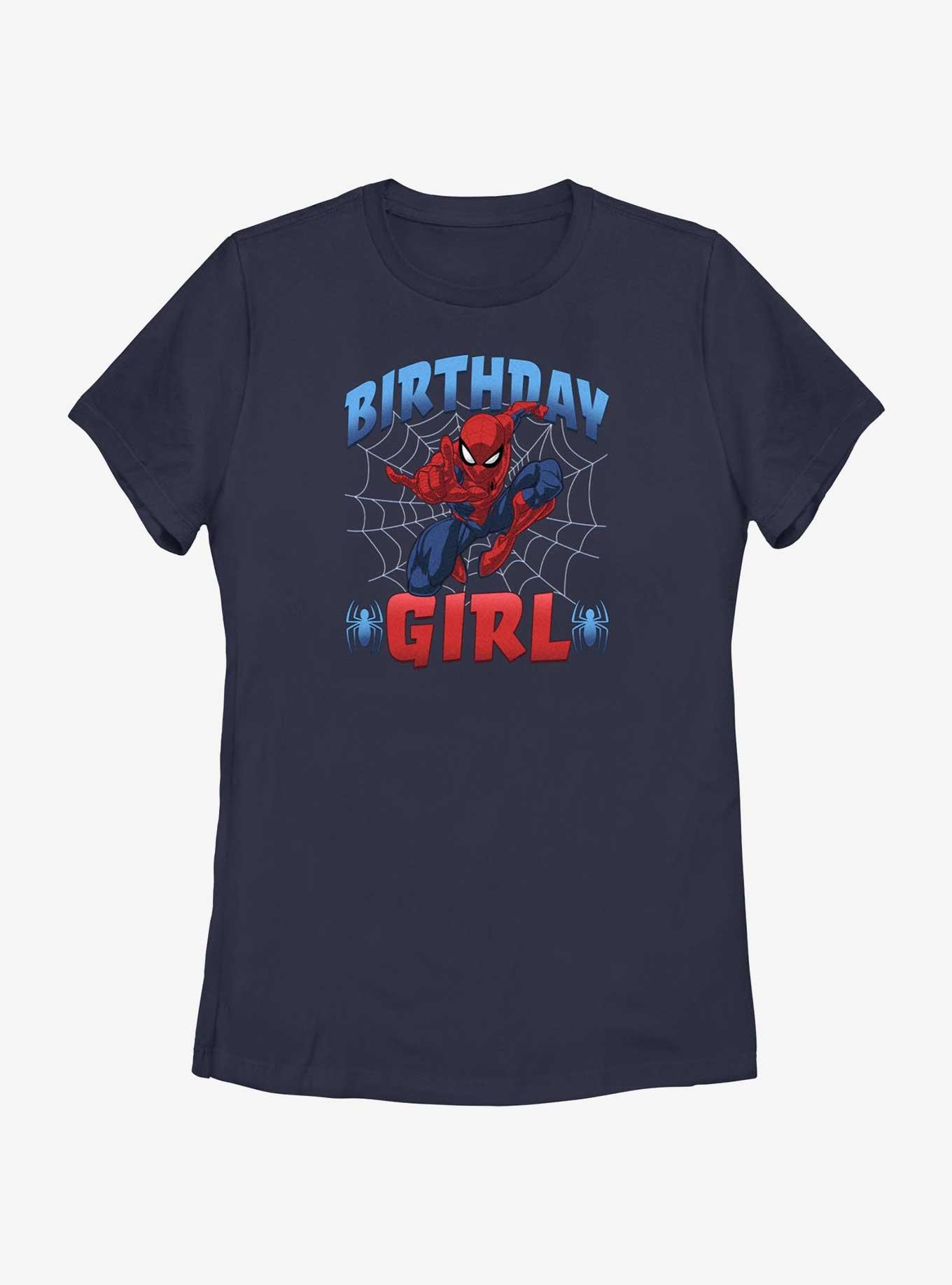 Marvel Spider-Man Spidey Bday Girl T-Shirt, NAVY, hi-res