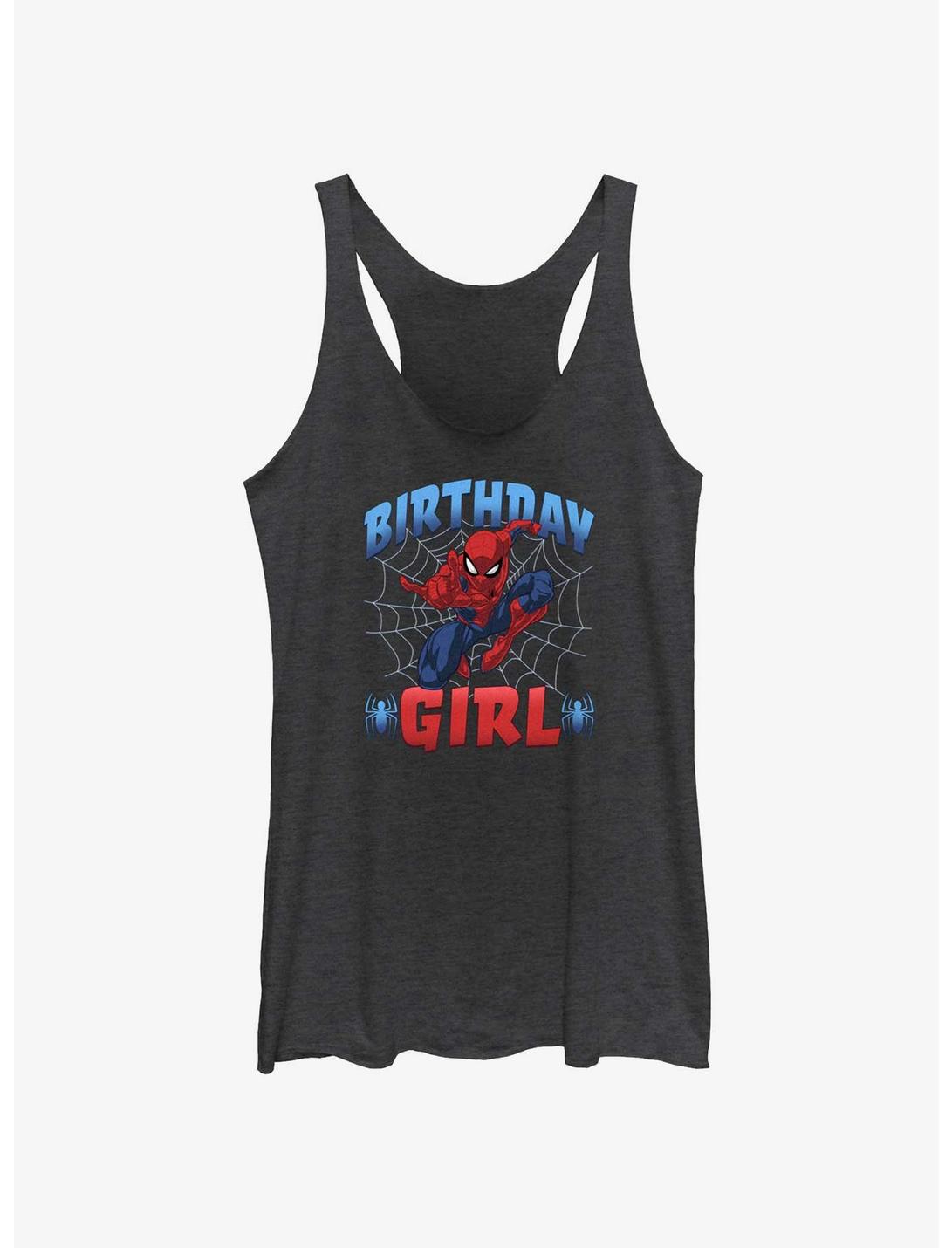 Marvel Spider-Man Spidey Bday Girl T-Shirt, BLK HTR, hi-res