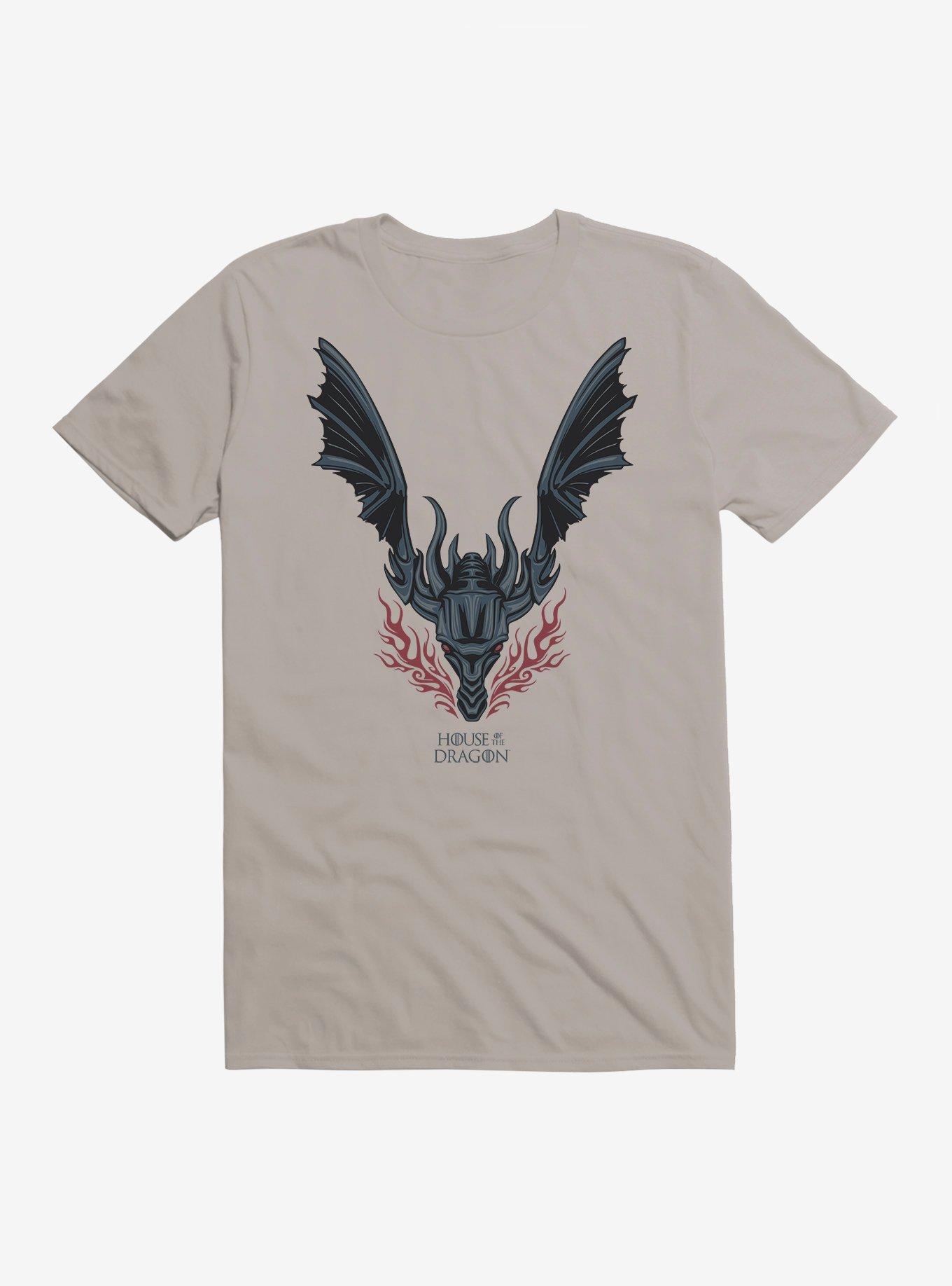 House of the Dragon Horned Dragon T-Shirt, LIGHT GREY, hi-res