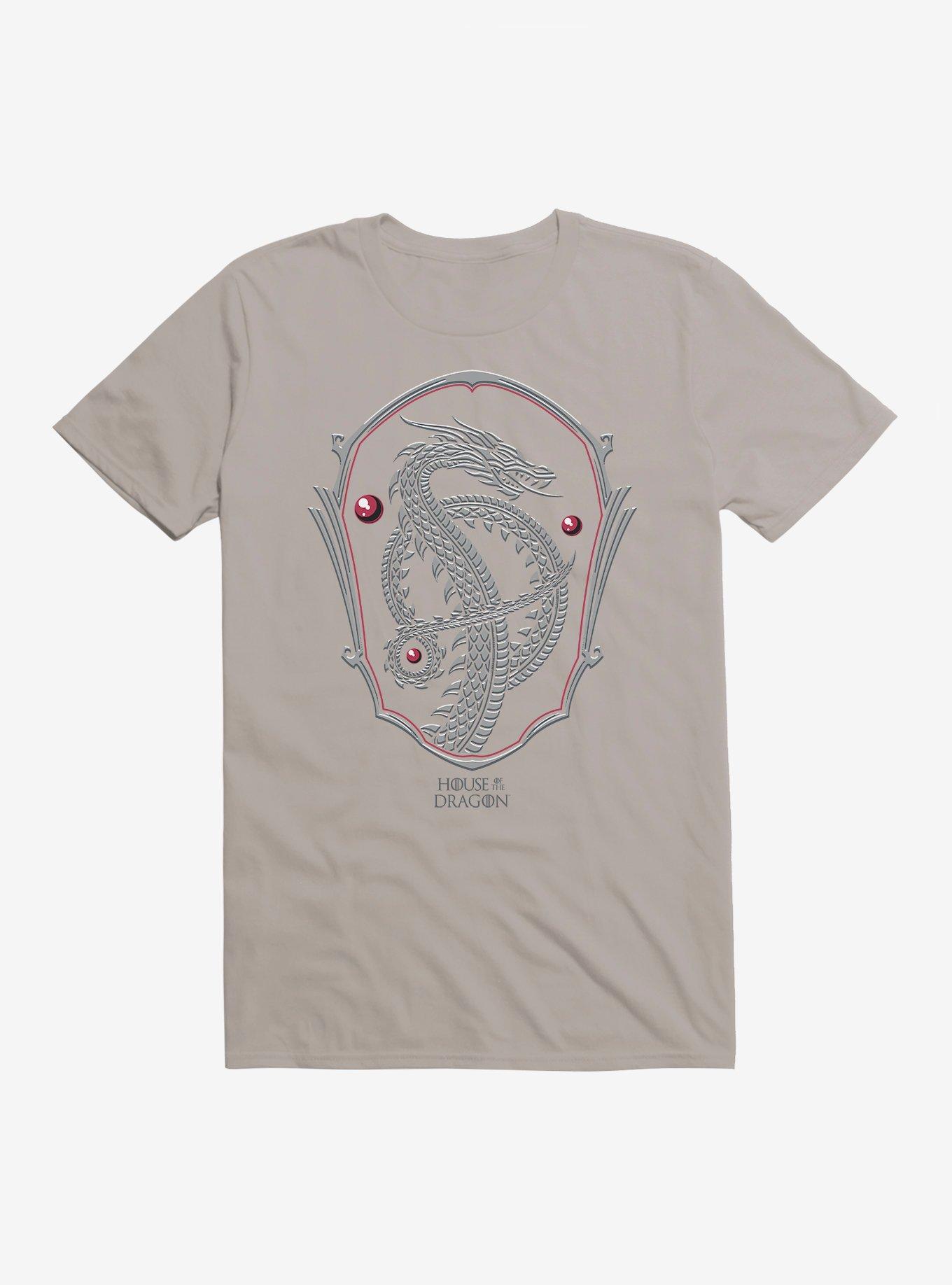 House of the Dragon Serpent Silhouette T-Shirt, LIGHT GREY, hi-res