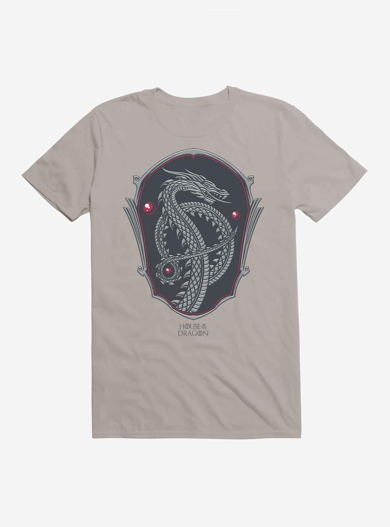 House of the Dragon Serpent Silhouette T-Shirt, LIGHT GREY, hi-res