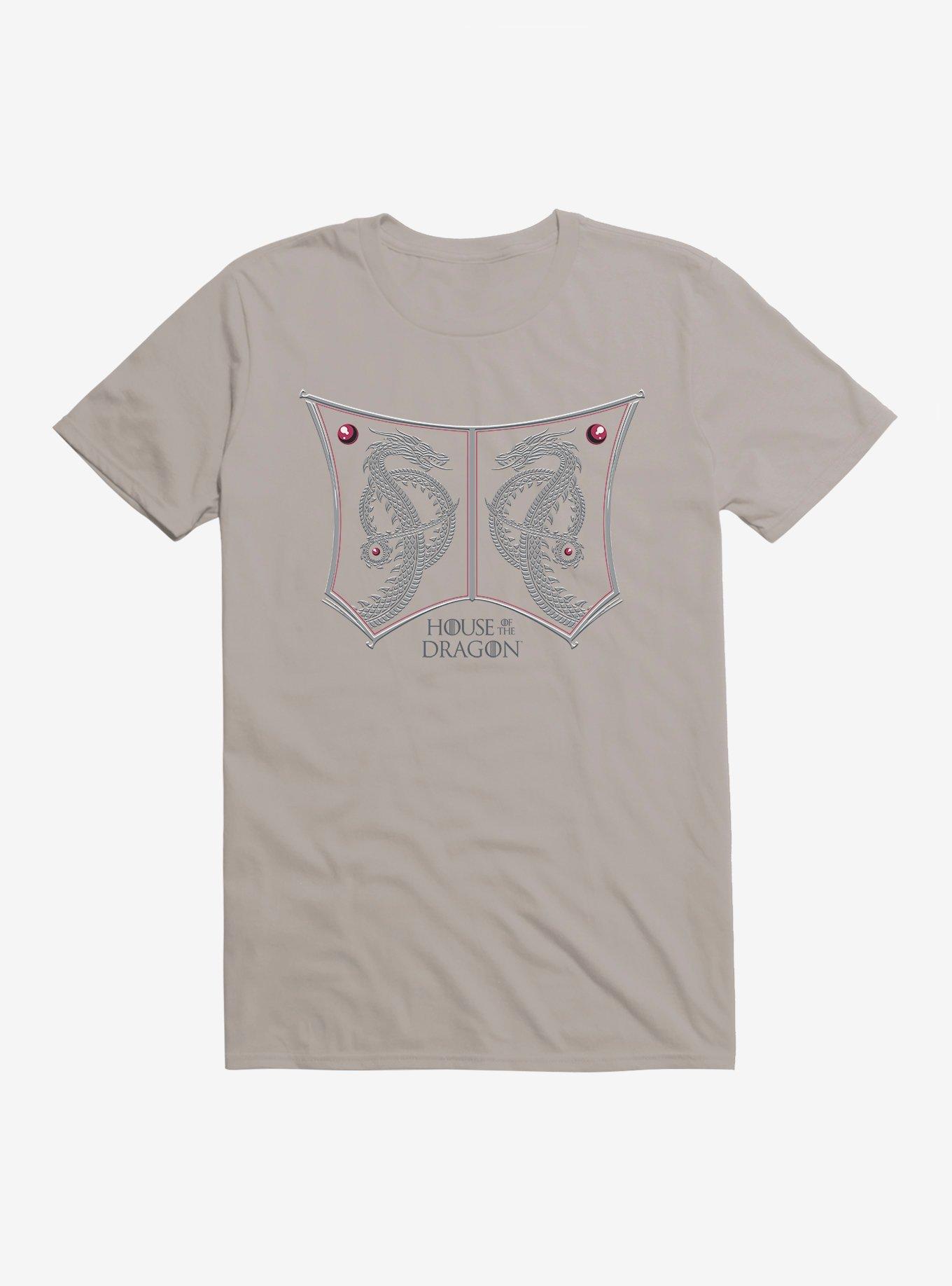 House of the Dragon Twin Dragons T-Shirt, LIGHT GREY, hi-res