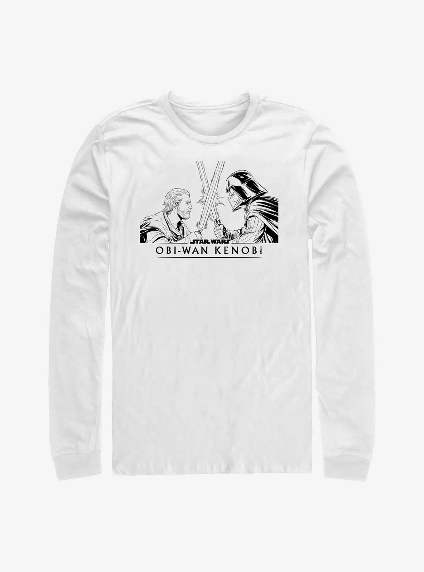 Star Wars Obi-Wan Clash Long-SLeeve T-Shirt, WHITE, hi-res