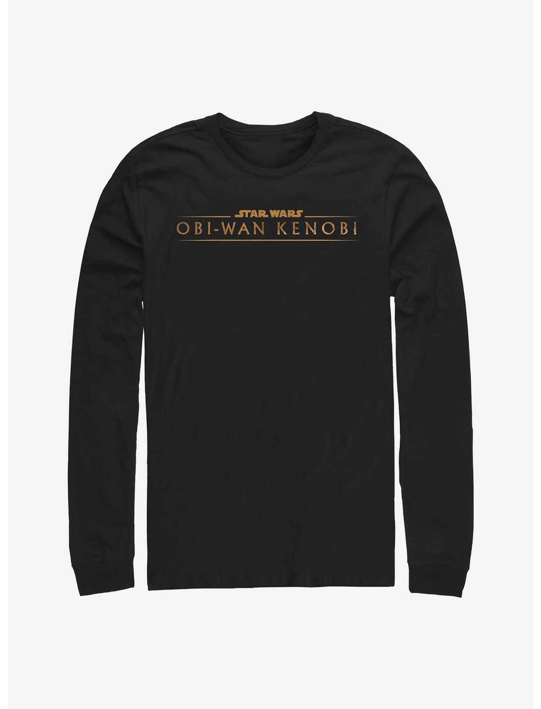 Star Wars Obi-Wan Gold Logo Long-SLeeve T-Shirt, BLACK, hi-res