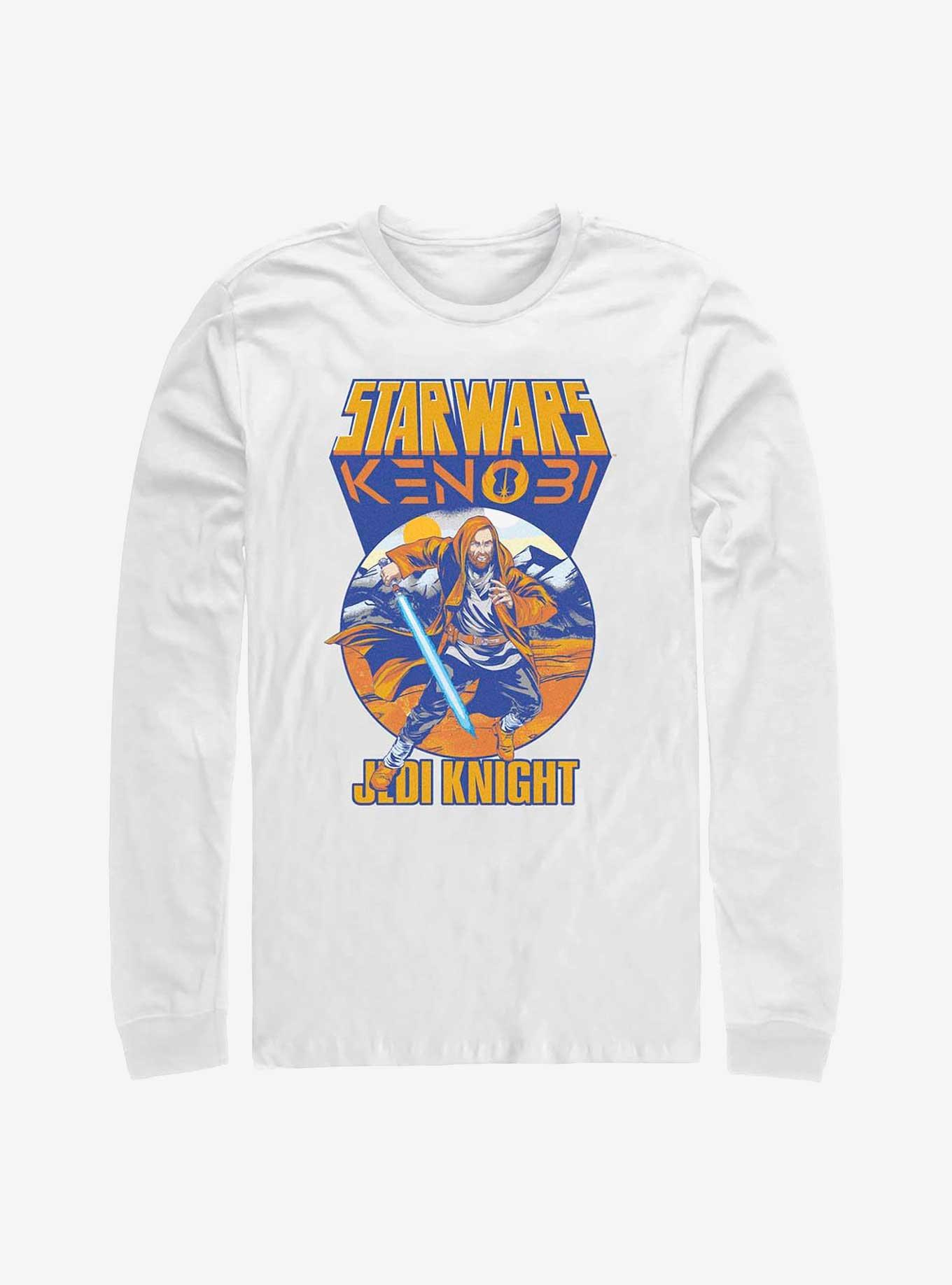 Star Wars Obi-Wan Kenobi Jedi Knight Long-SLeeve T-Shirt, WHITE, hi-res