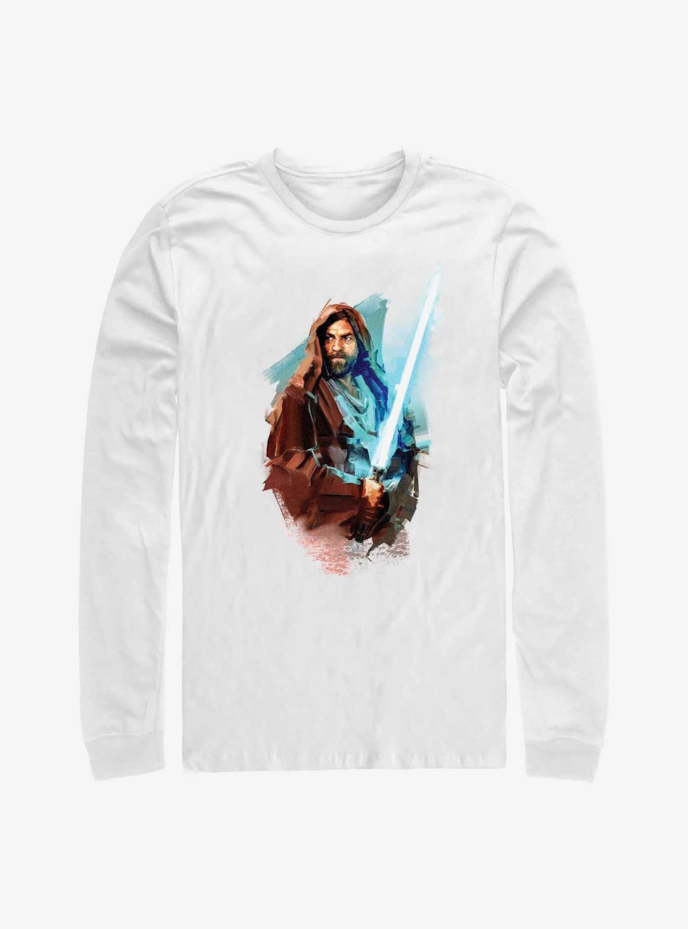 Star Wars Obi-Wan Kenobi Paint Long-SLeeve T-Shirt, WHITE, hi-res