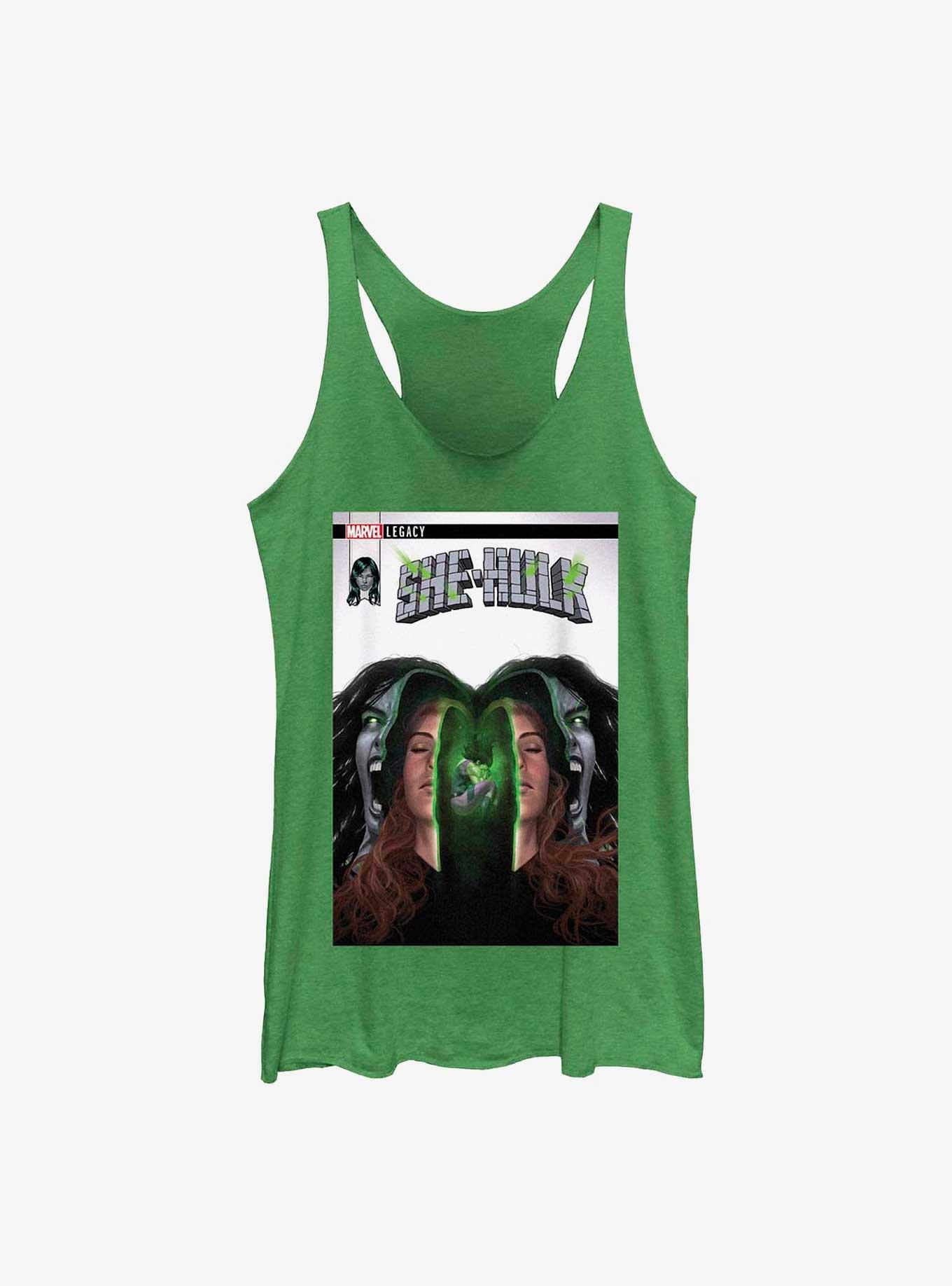 Marvel She Hulk Trapped Inner Hulk Raw Edge Girls Tank, ENVY, hi-res