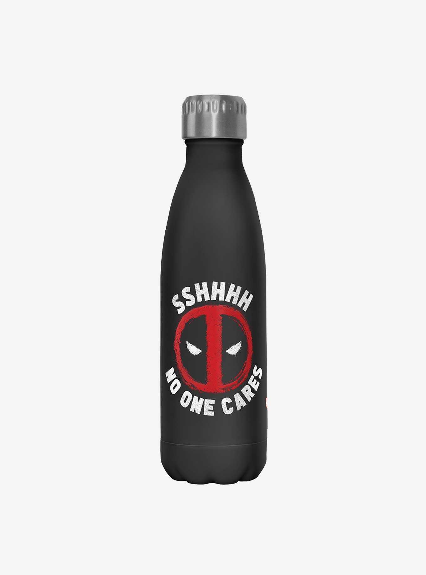 Marvel Deadpool No One Cares Stainless Steel Water Bottle, , hi-res