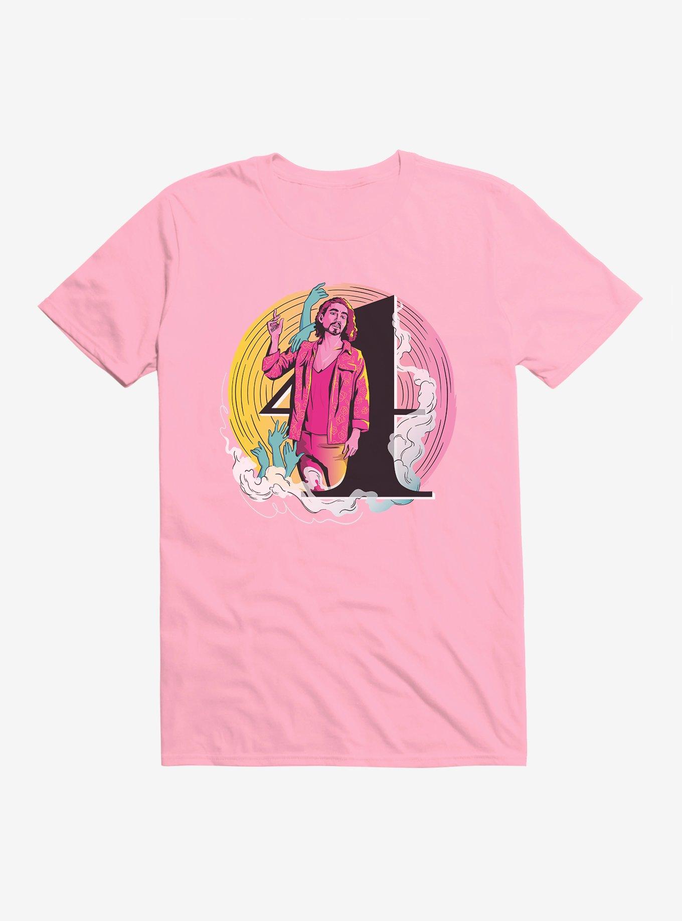 Umbrella Academy Number Four Circle Art  T-Shirt, CHARITY PINK, hi-res
