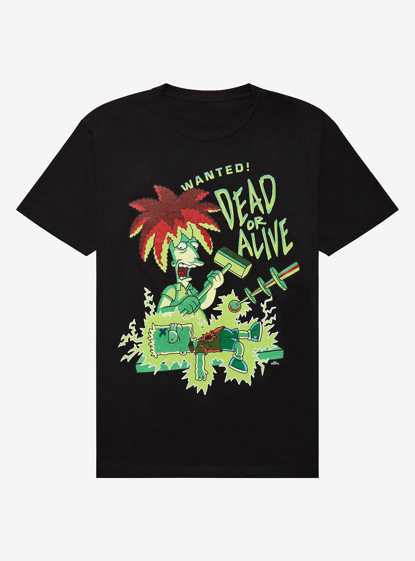 The Simpsons Bob Dead Or Alive T-Shirt, BLACK, hi-res