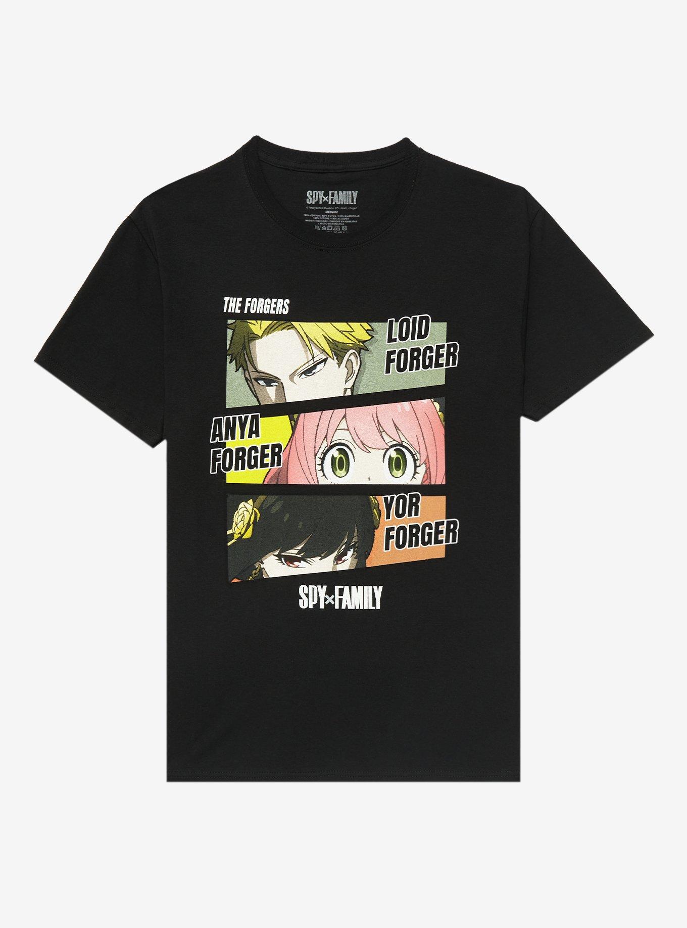 Spy X Family Forgers Eye Panels T-Shirt, BLACK, hi-res view 1