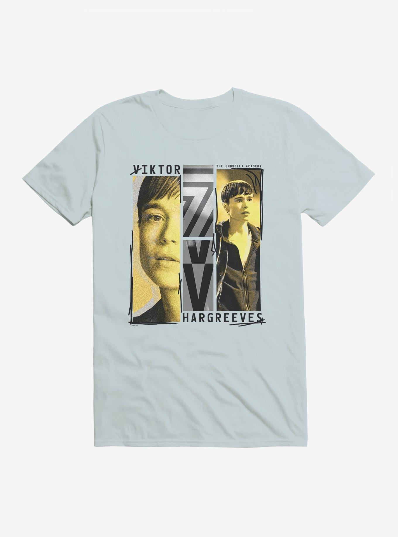 Umbrella Academy Number Seven Collage T-Shirt, LIGHT BLUE, hi-res