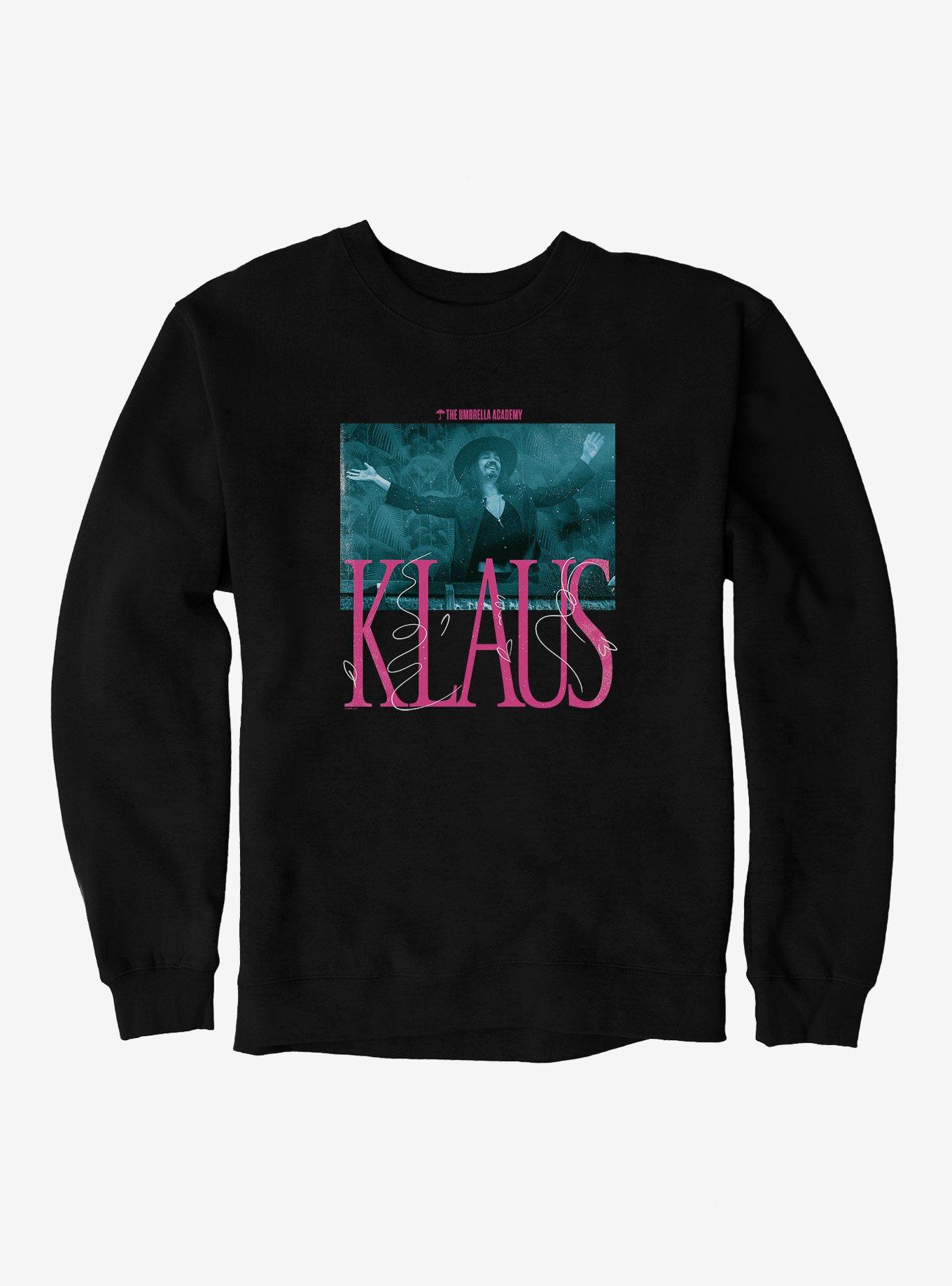 Umbrella Academy Klaus Pink Font Sweatshirt, , hi-res