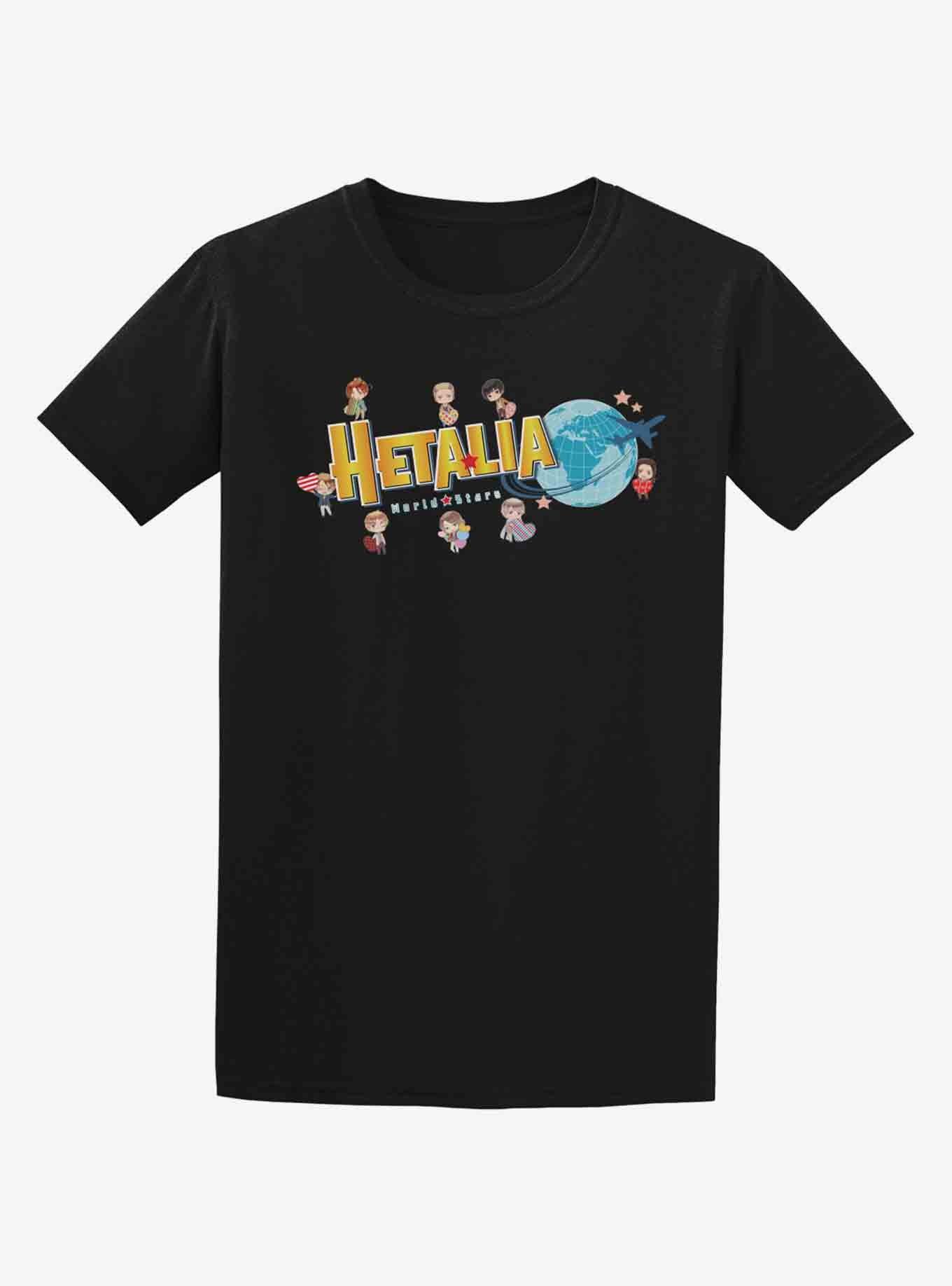 Hetalia: World Stars Logo T-Shirt, BLACK, hi-res