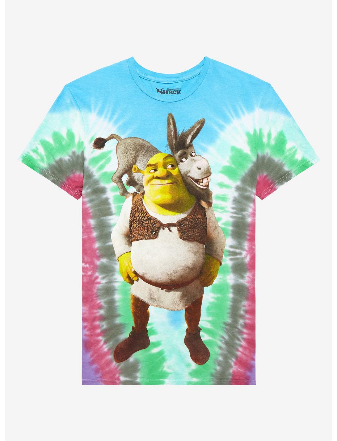 Shrek Besties Hug Rainbow Tie-Dye T-Shirt, MULTI, hi-res