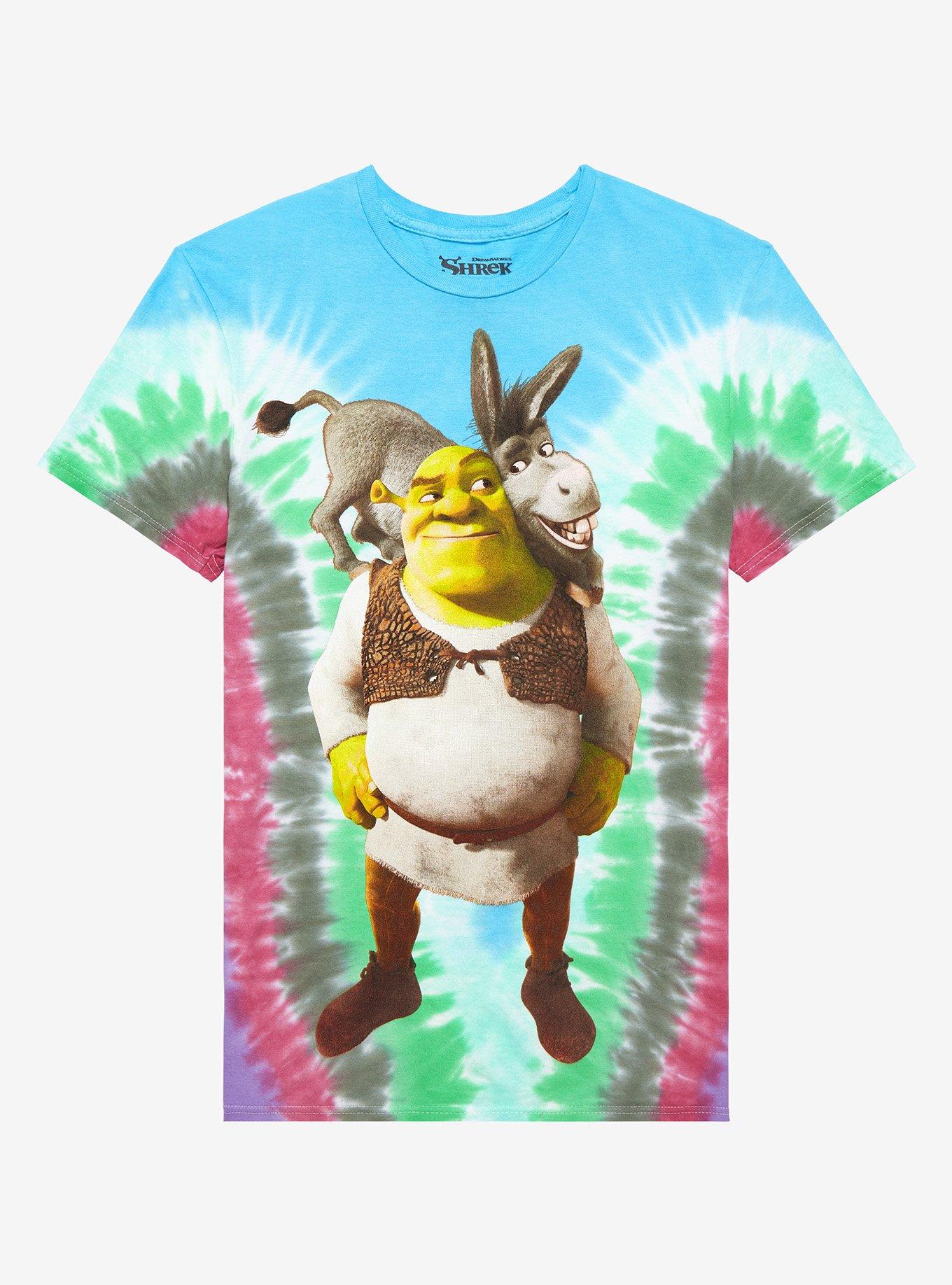 Shrek Besties Hug Rainbow Tie-Dye T-Shirt, MULTI, hi-res