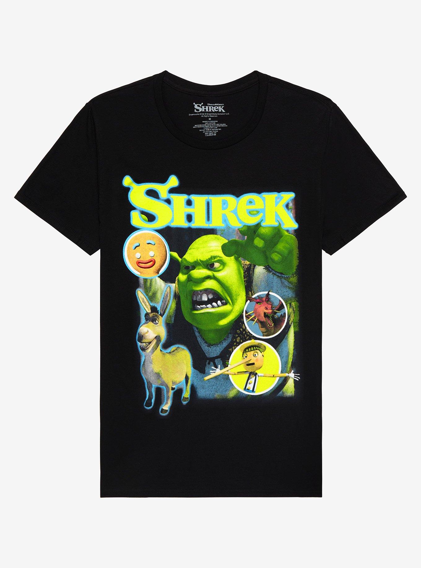 Shrek Swamp Friends Collage T-Shirt, BLACK, hi-res